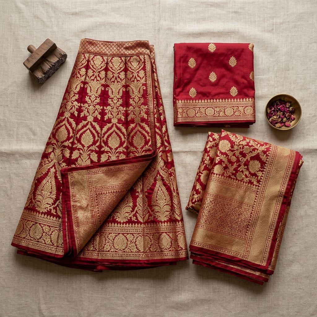 Festive Silk Banarasi Lehenga - Image 2