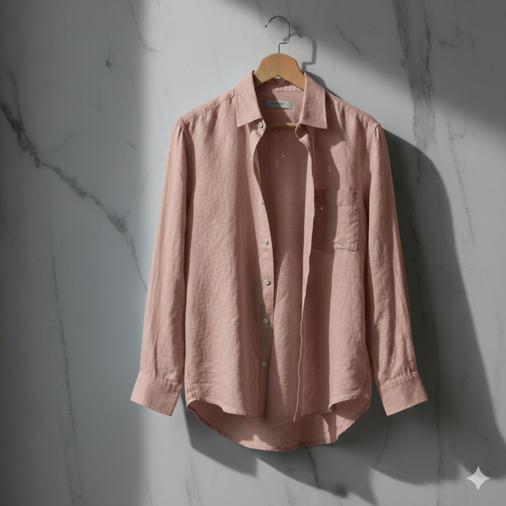 Florence Blush Linen-Cotton Shirt
