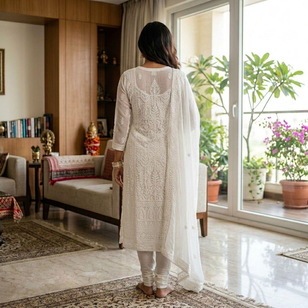 Classic Chikankari Suit - Image 3