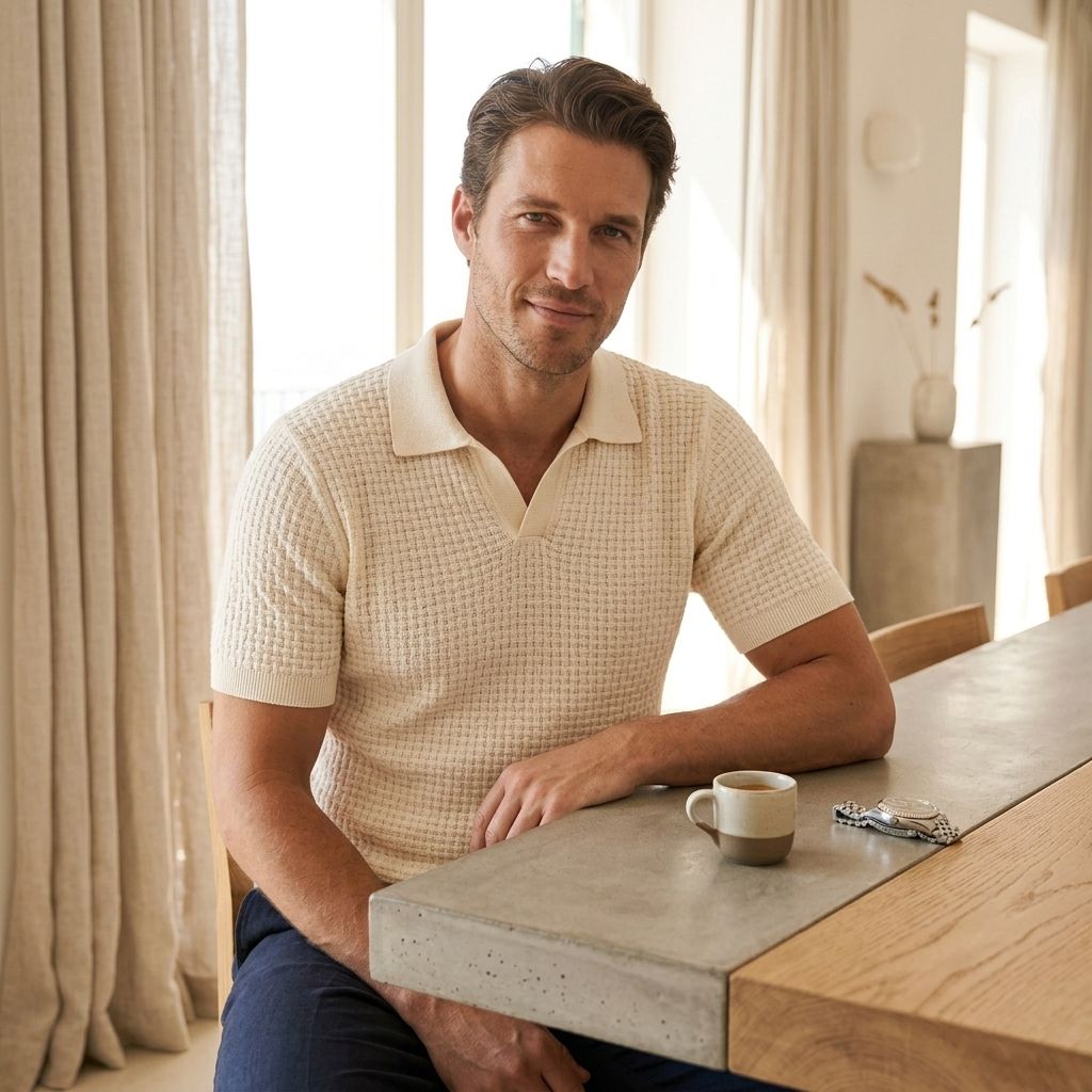 The Textured Knit Polo