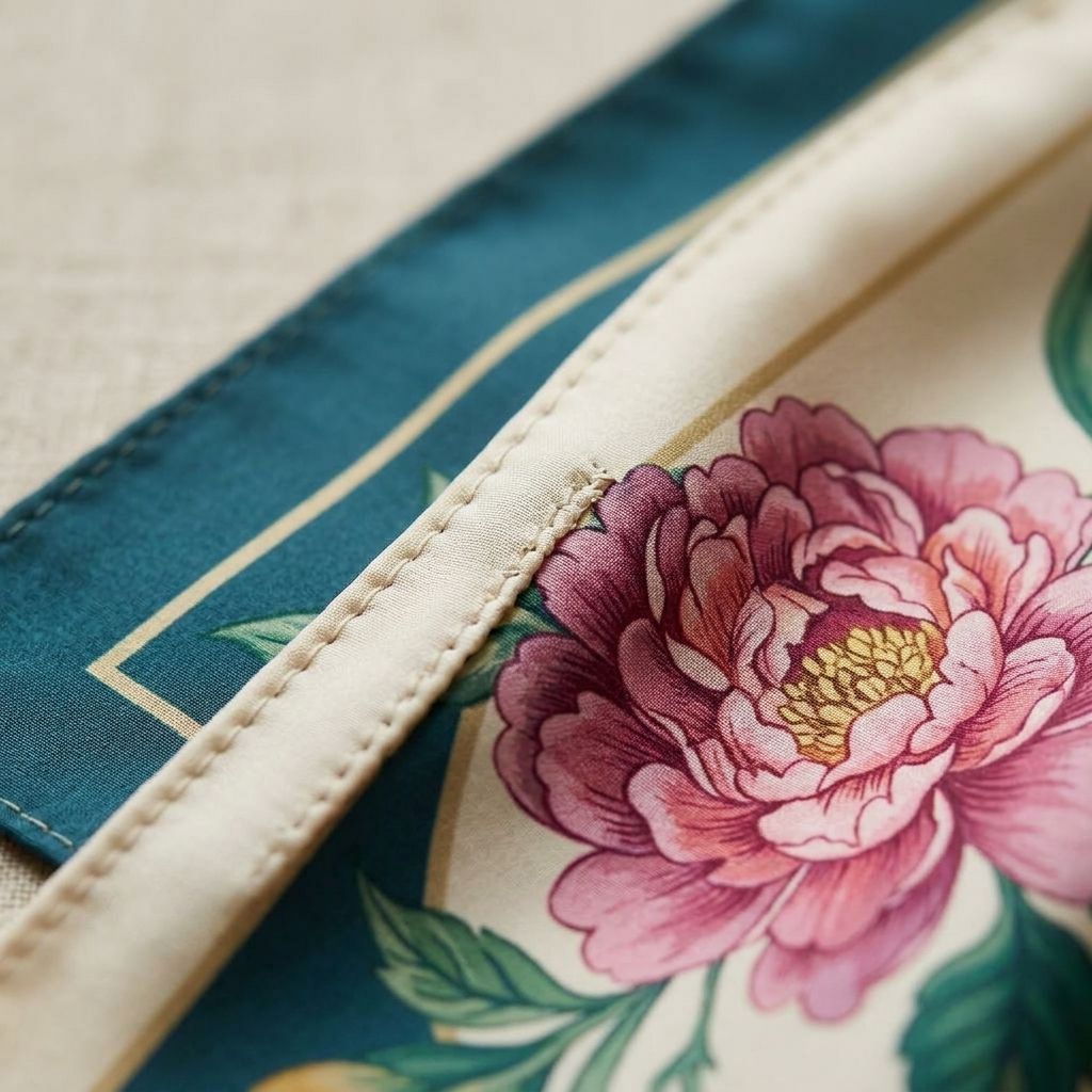 Silk Floral Scarf - Image 4