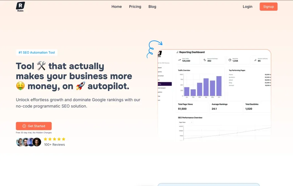 Robin SEO Tools Website
