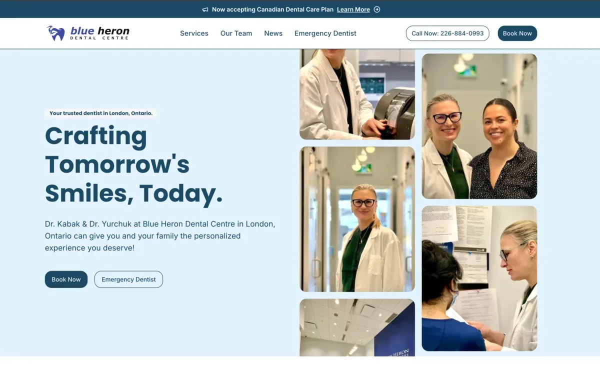 Blue Heron Dental Centre Website