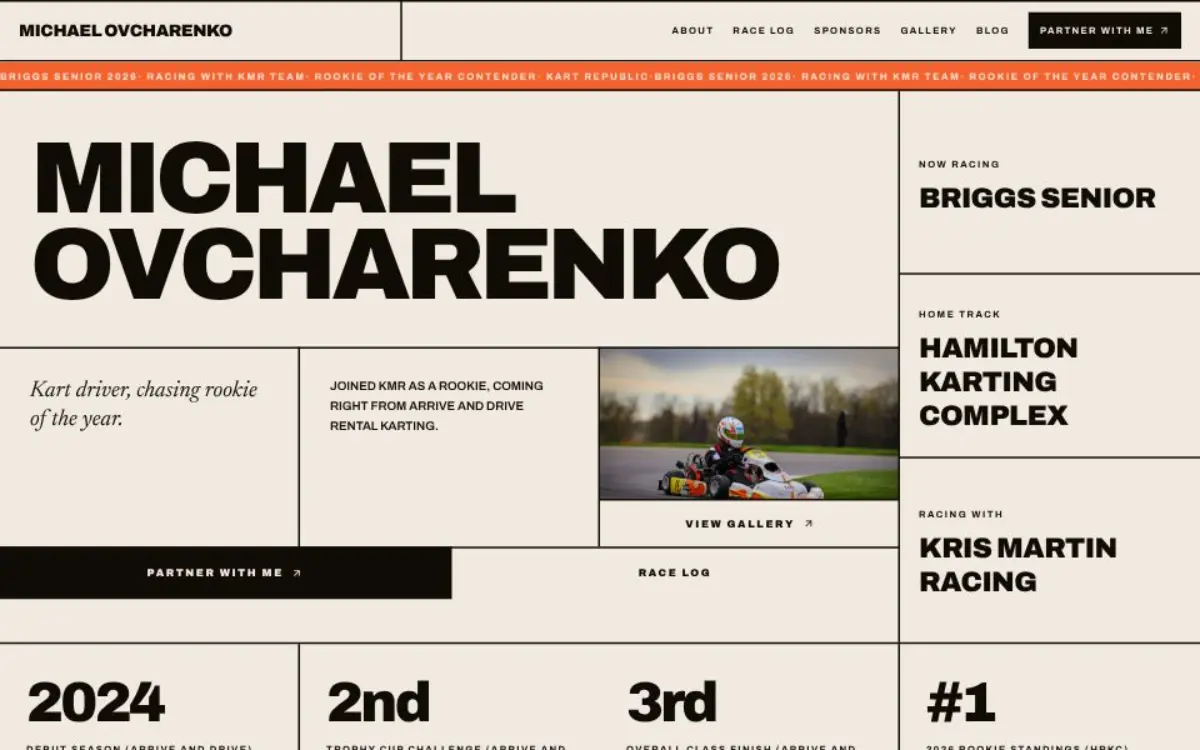 Michael O. Racing website