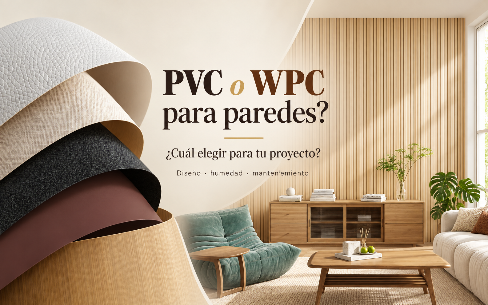PVC vs WPC para paredes: diferencias y cómo elegir