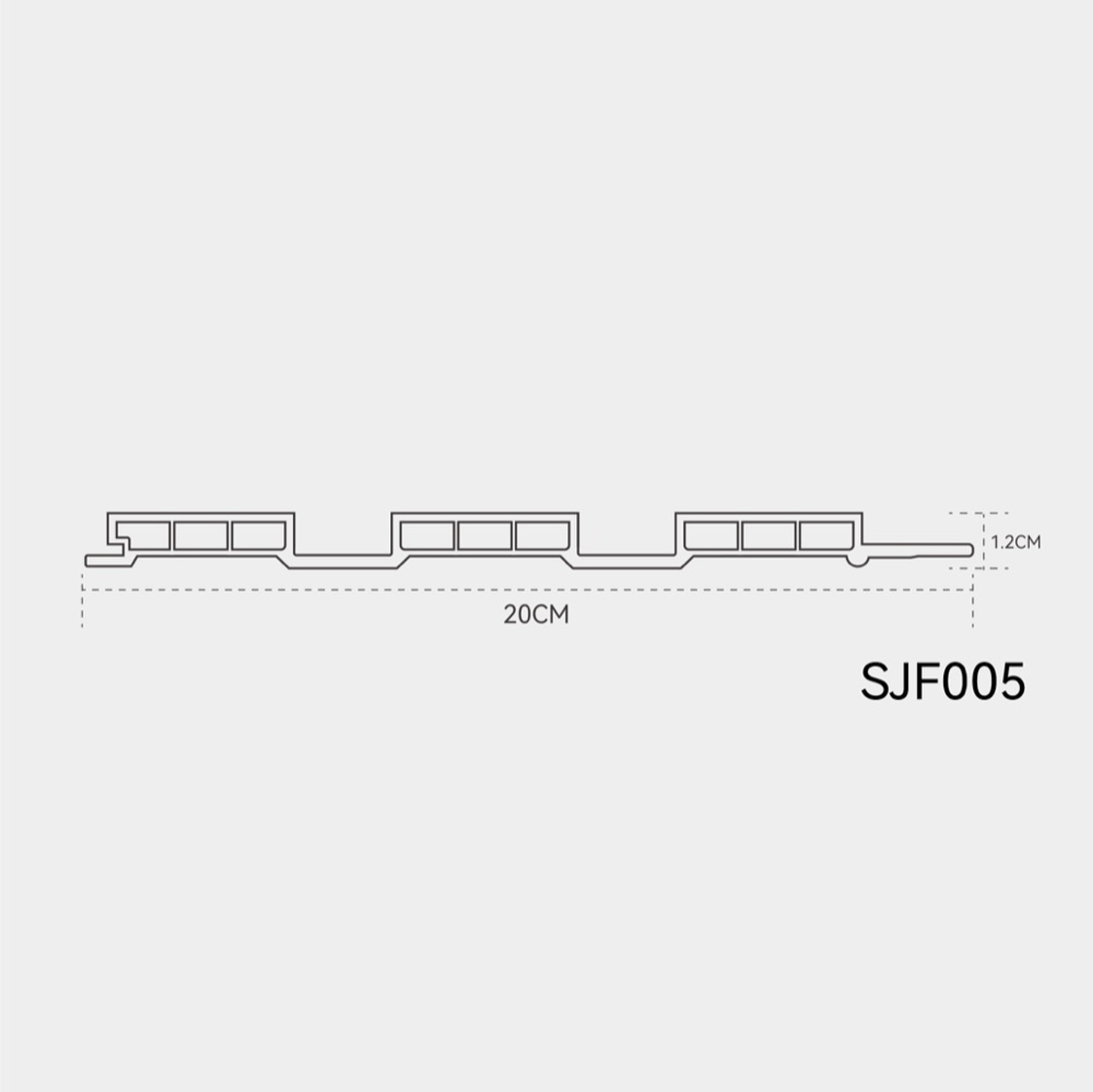 INTCO SJF005 WPC Wall Panel, WPC, 2900X600X8mm (view 4)