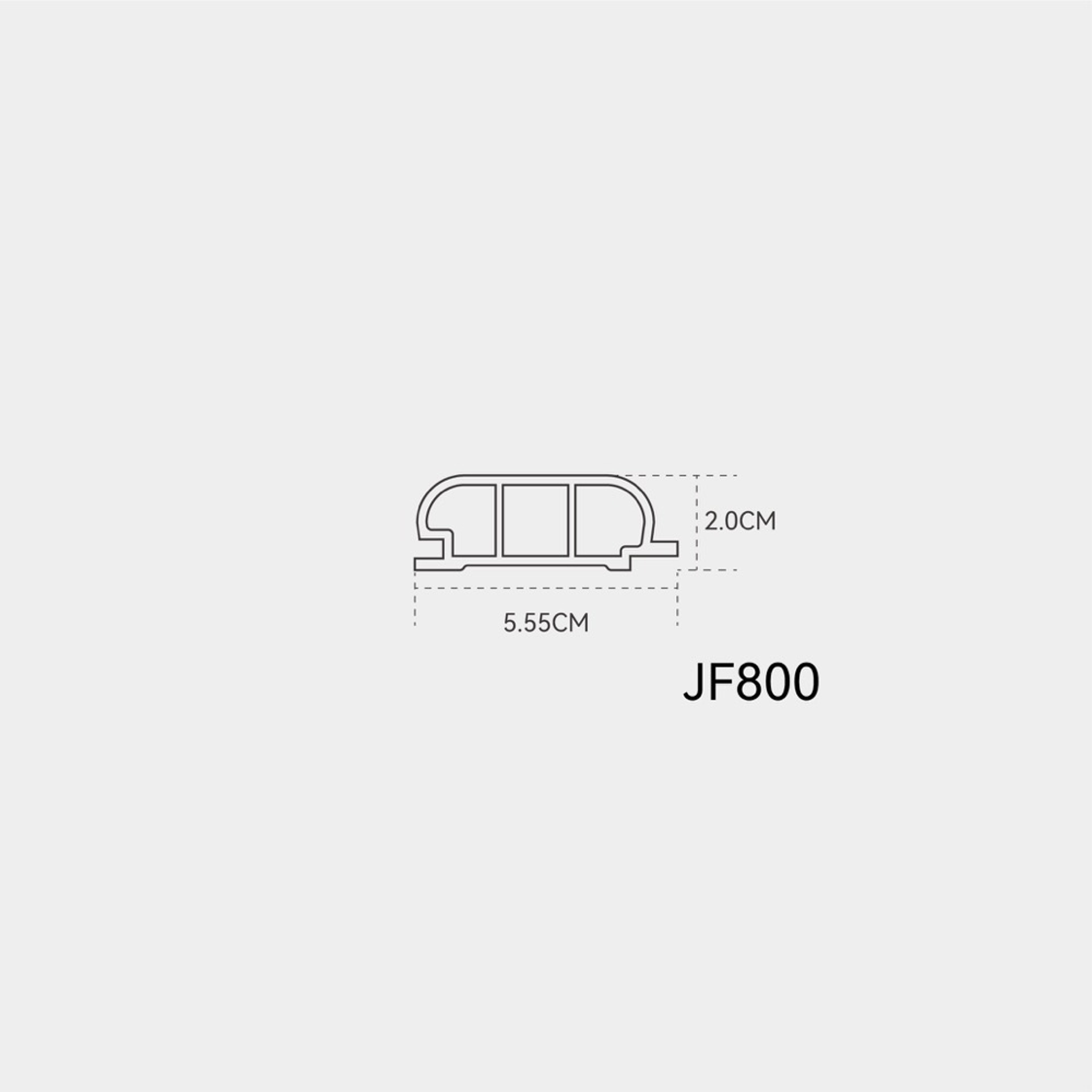 INTCO JF800 WPC Wall Panel, WPC, 2900X55.5X20X50mm (view 4)