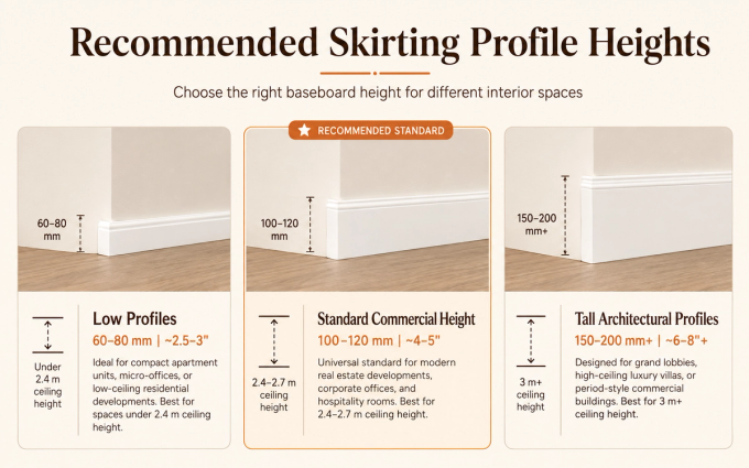 Recommended Skirting Profile Heights