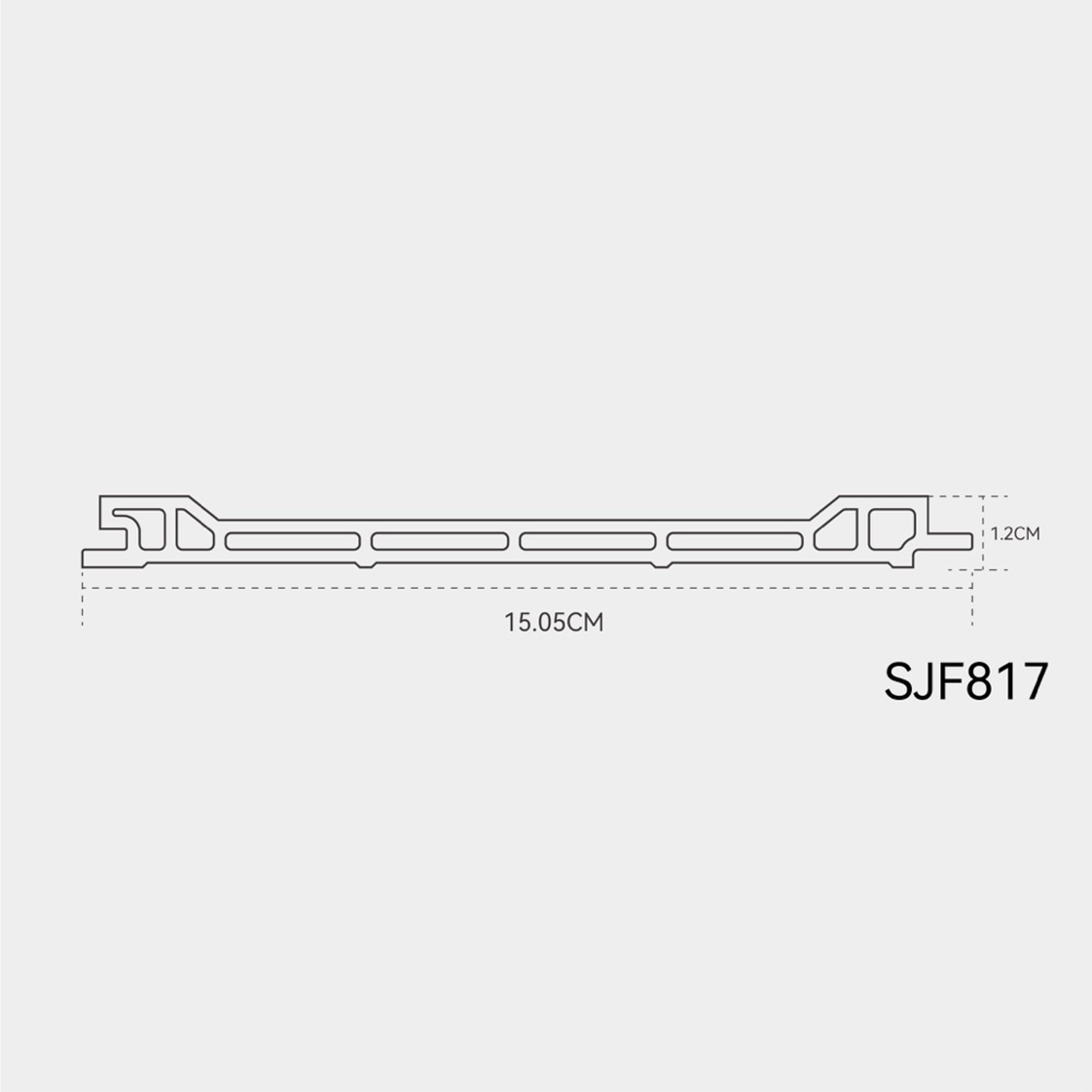 INTCO SJF817 WPC Wall Panel, WPC, 2900X150.5X12mm (view 4)