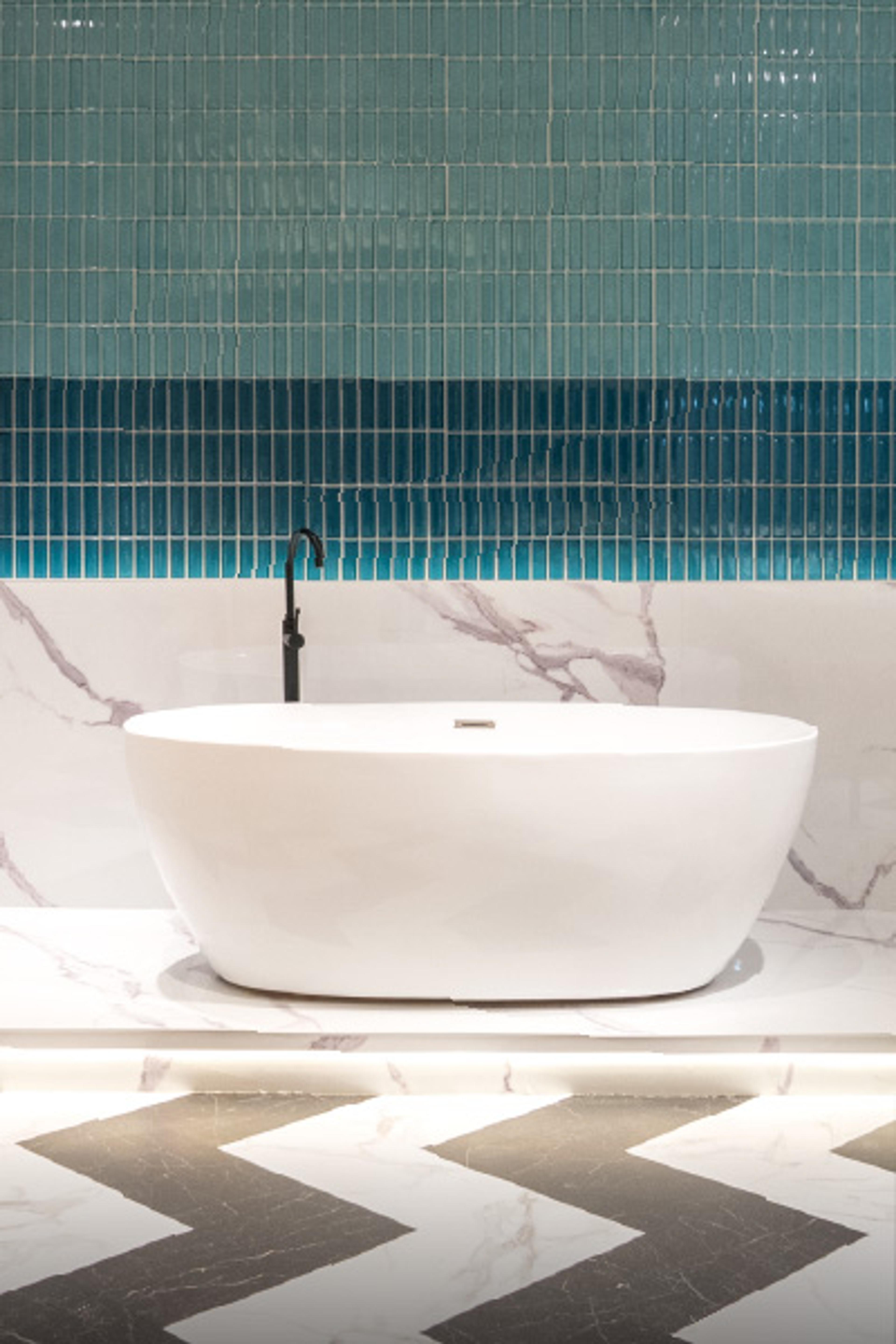 Bathroom inspiration with decorative wall panels