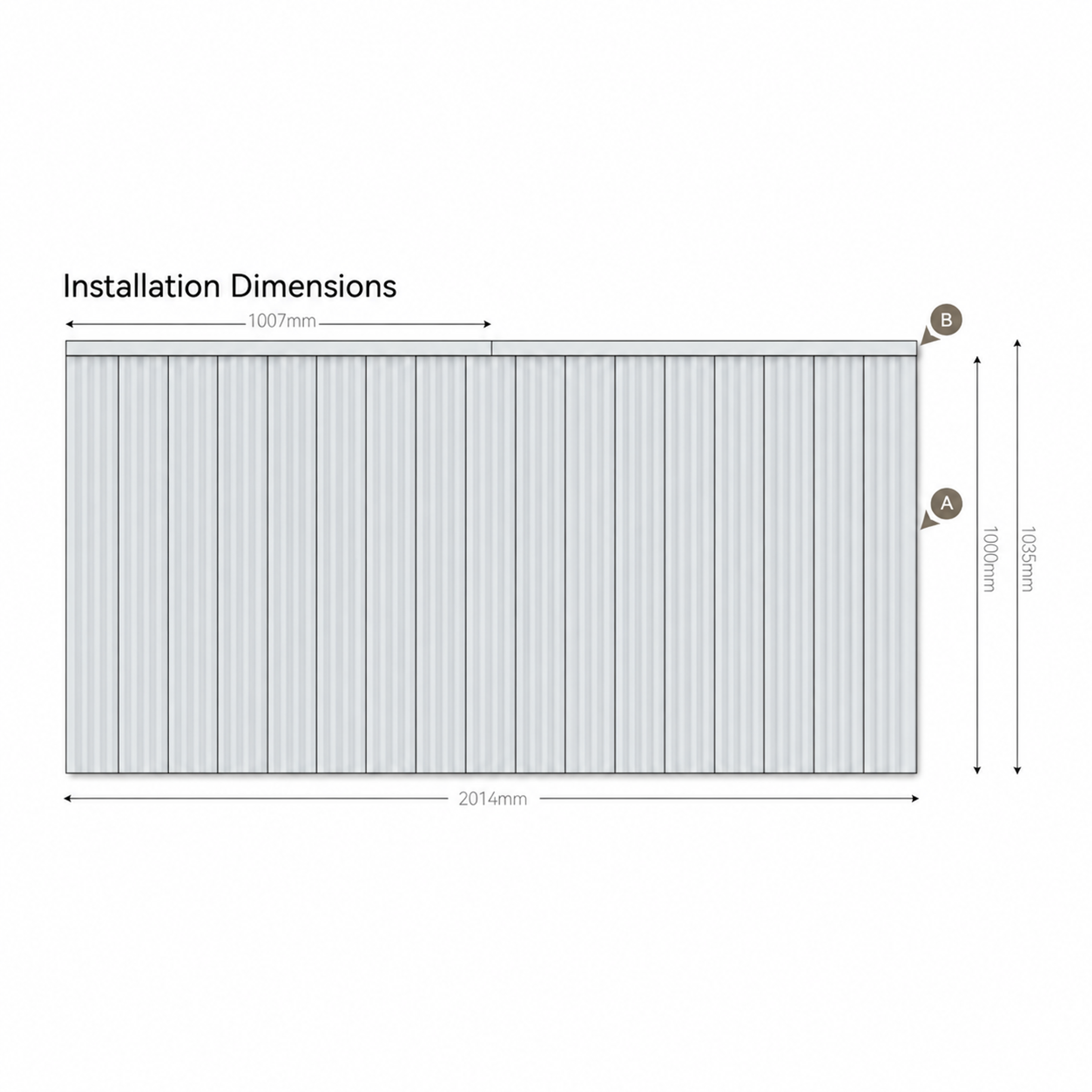 INTCO JC1970-1067 ARC GROOVE PS Wall Panel Kit, PS (view 3)