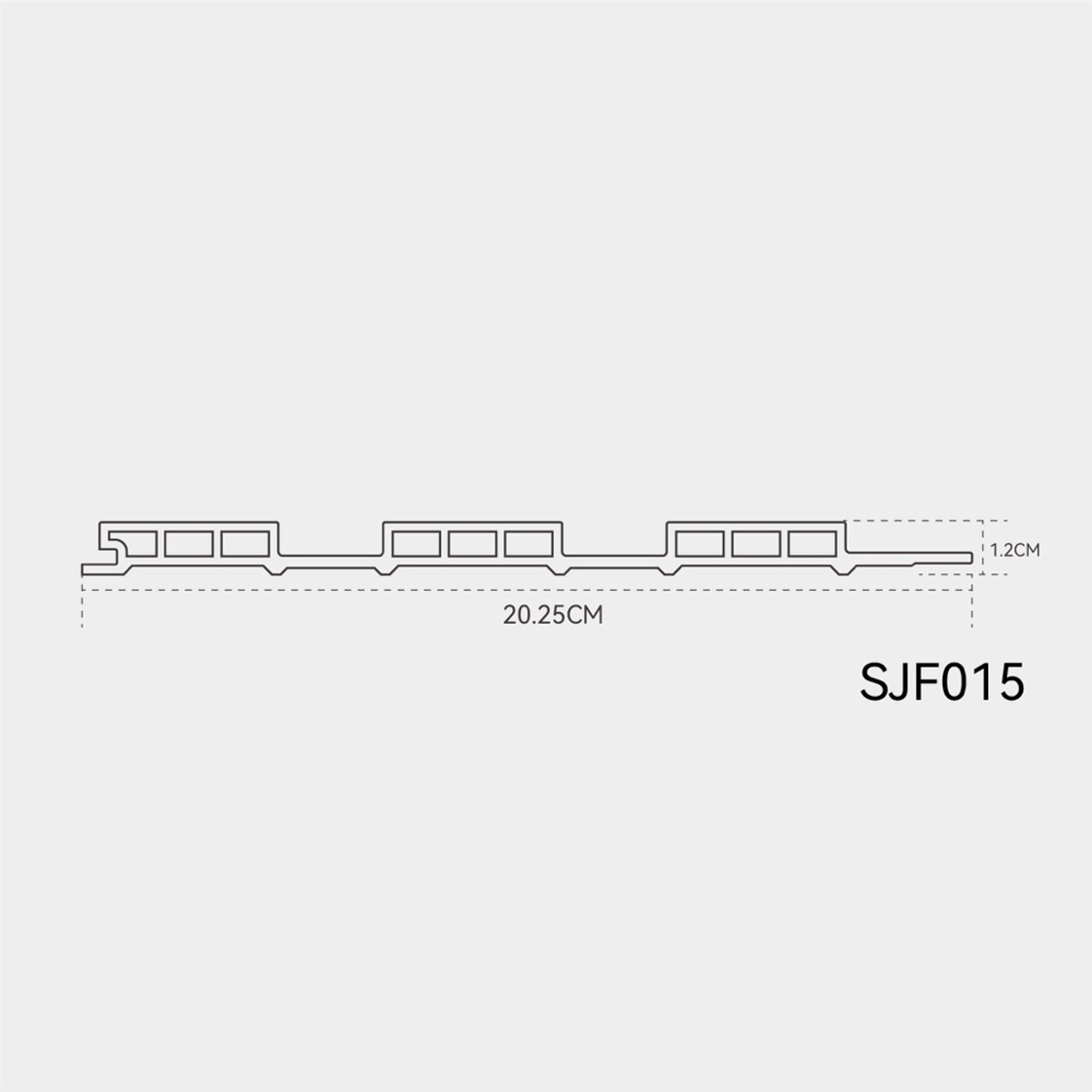 INTCO SJF015 WPC Wall Panel, WPC, 2900X202.5X12mm (view 4)