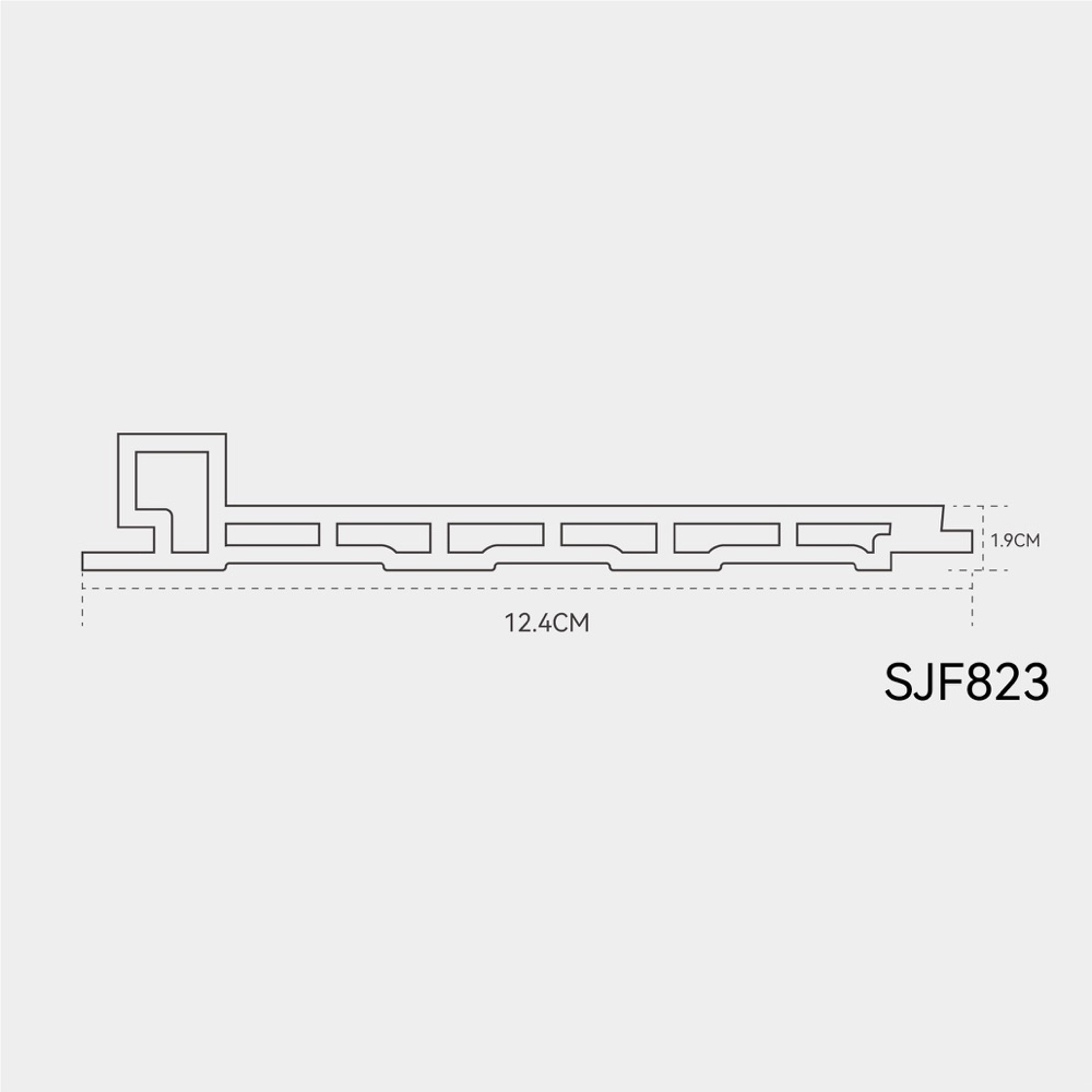 INTCO SJF823 WPC Wall Panel, WPC, 2900X124X19mm (view 4)