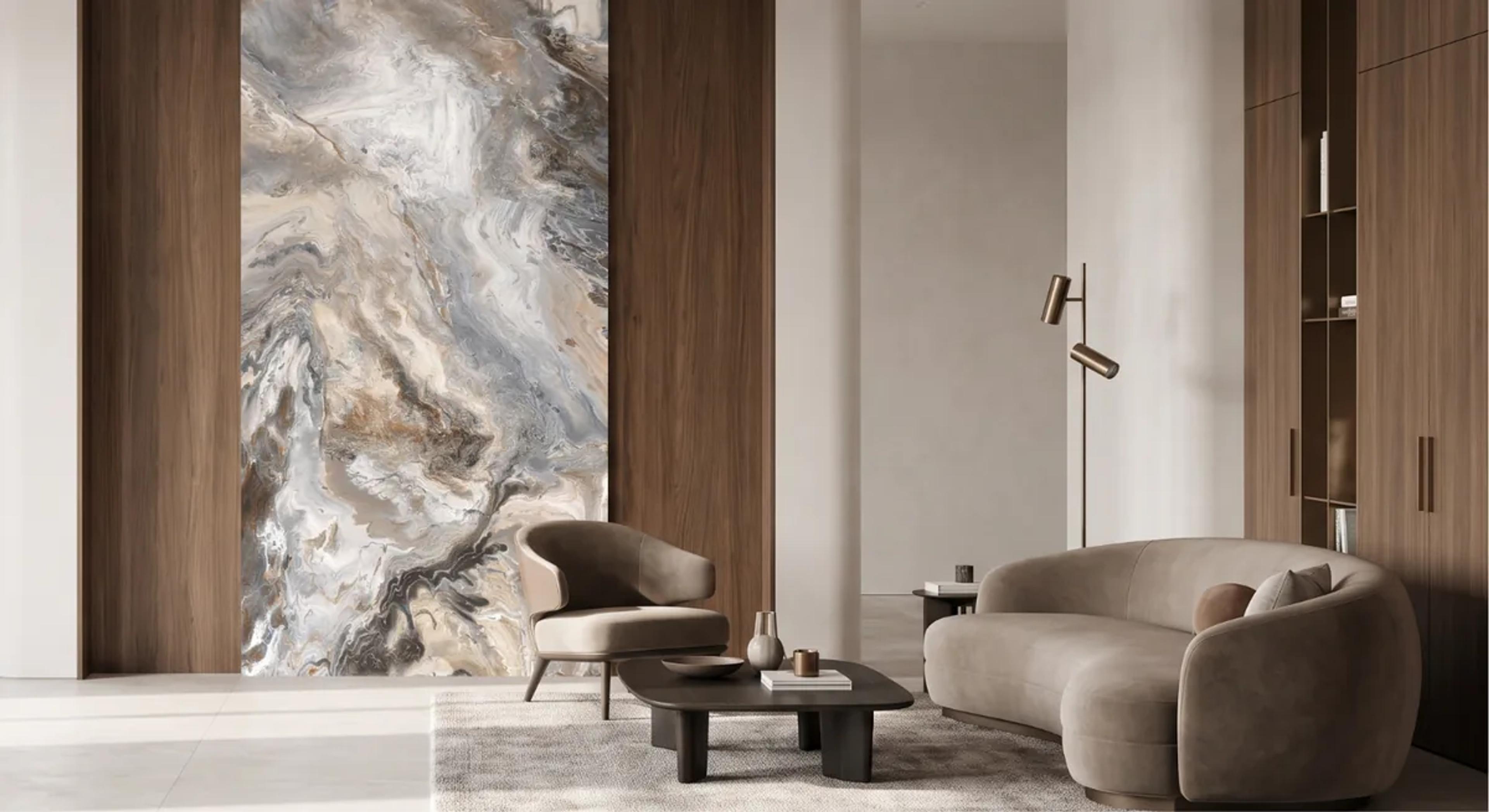 Luxury Stone SPC wall panels in an interior setting