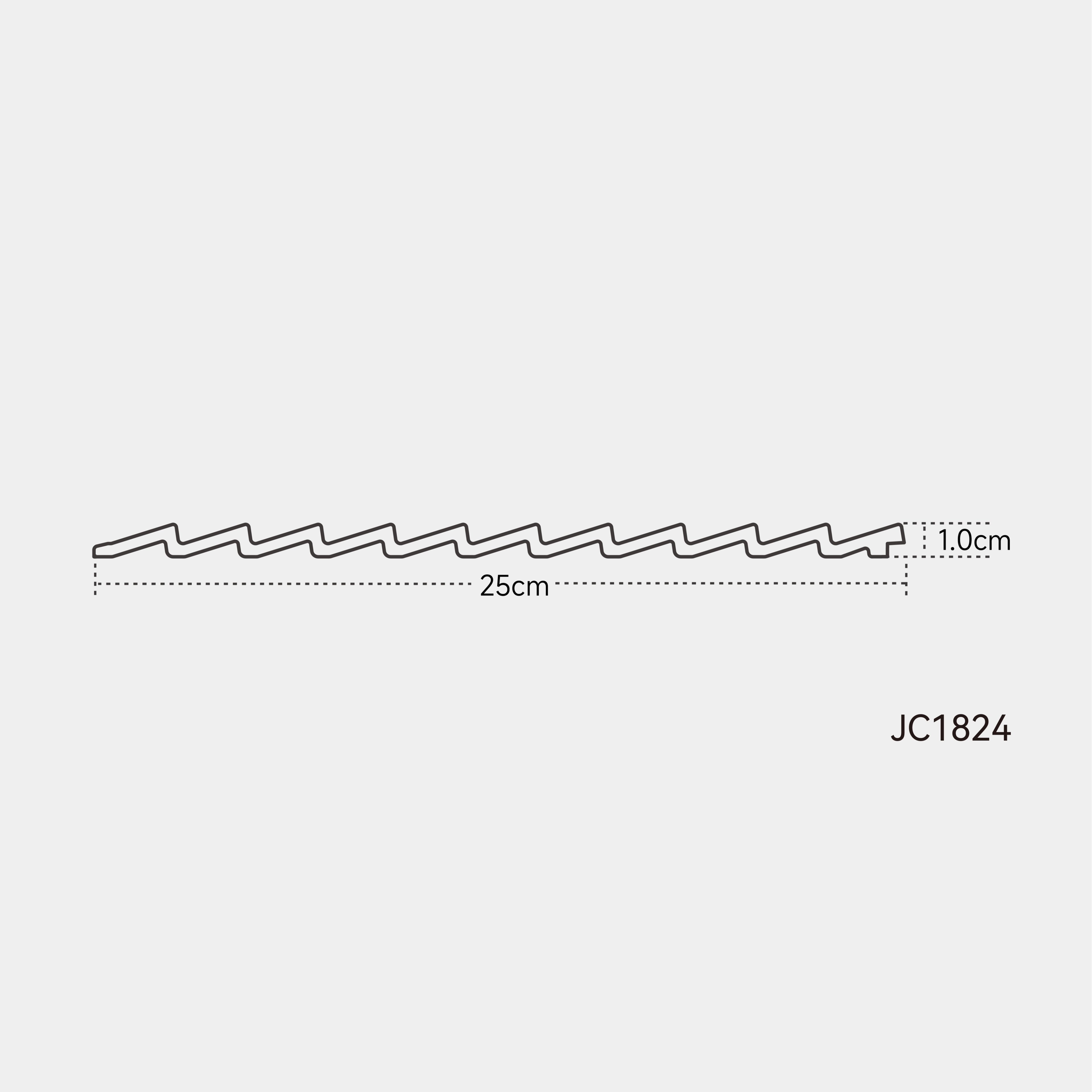 INTCO JC1824 Painel de Parede em PS, PS, 2900X250X10mm (view 4)