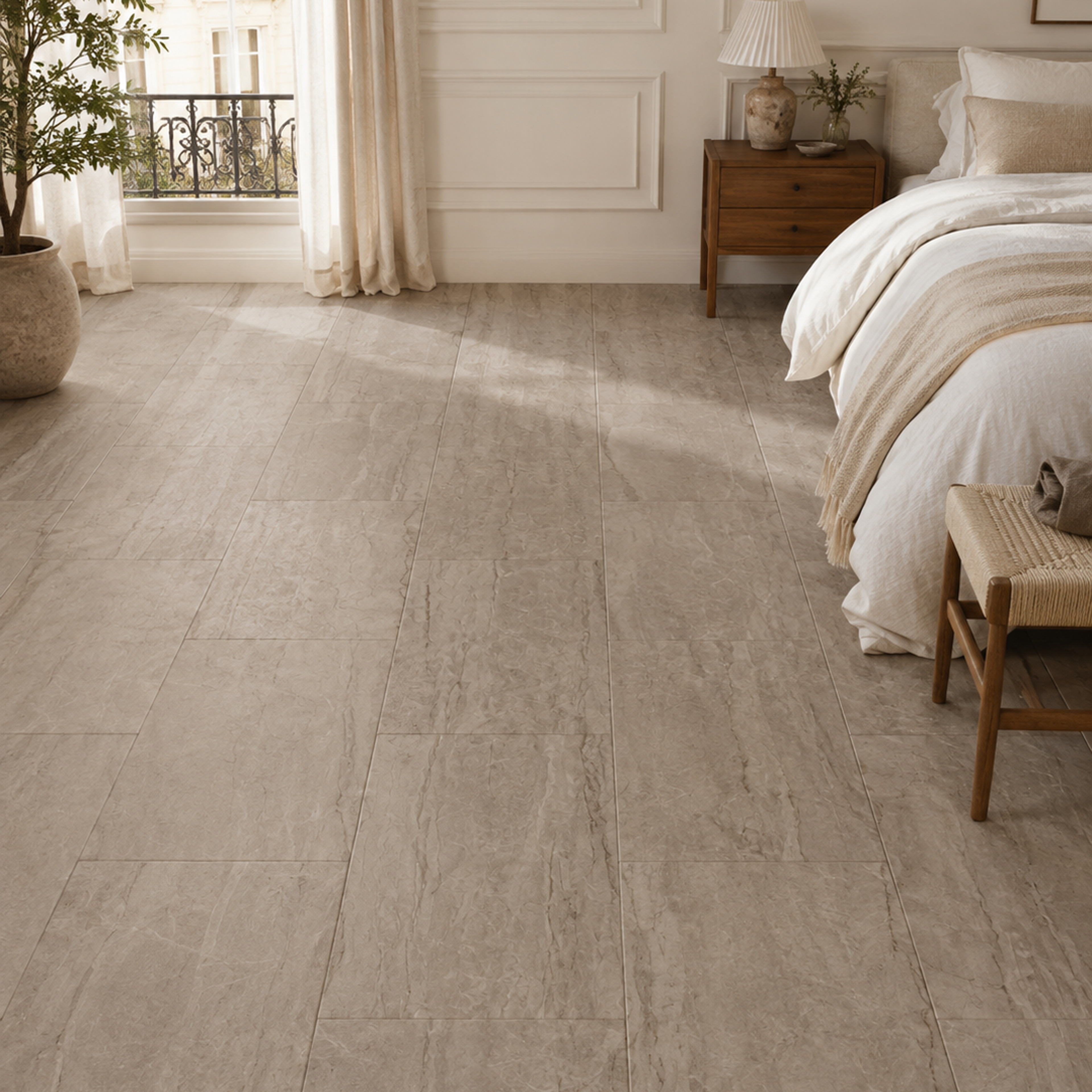 INTCO JSF50-YC004-SY17 Travertine-Look SPC Flooring, SPC, 457x457x5mm (view 3)