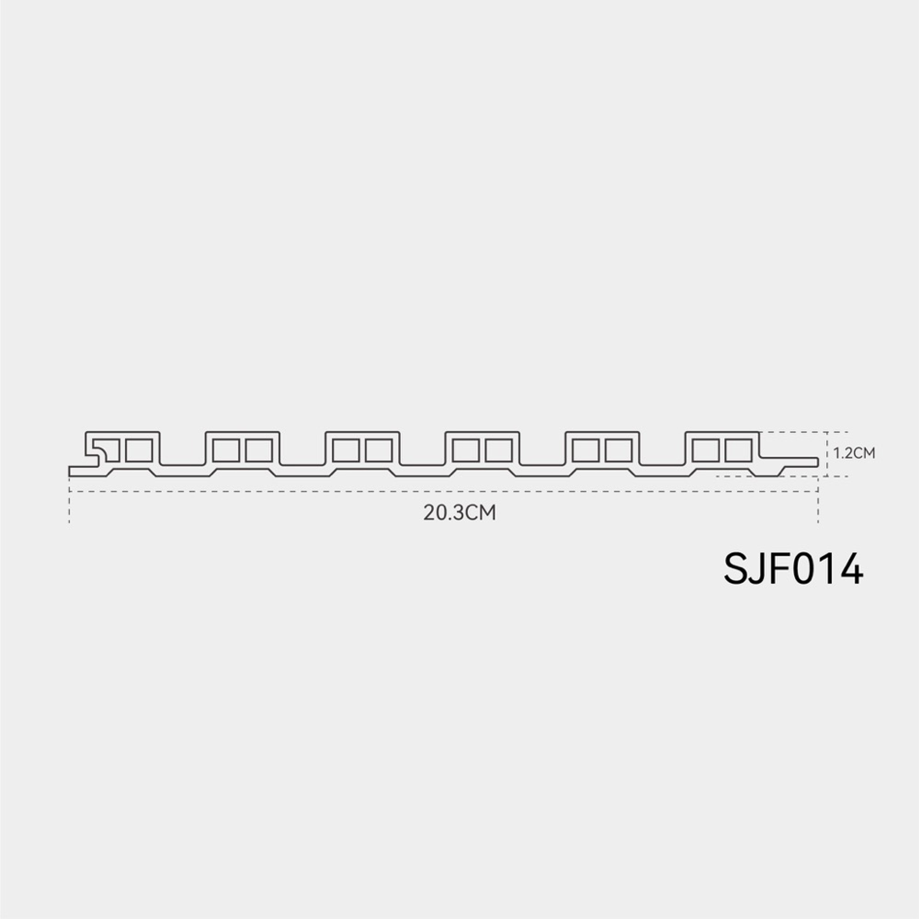 INTCO SJF014 WPC Wall Panel, WPC, 2900X203X12mm (view 4)
