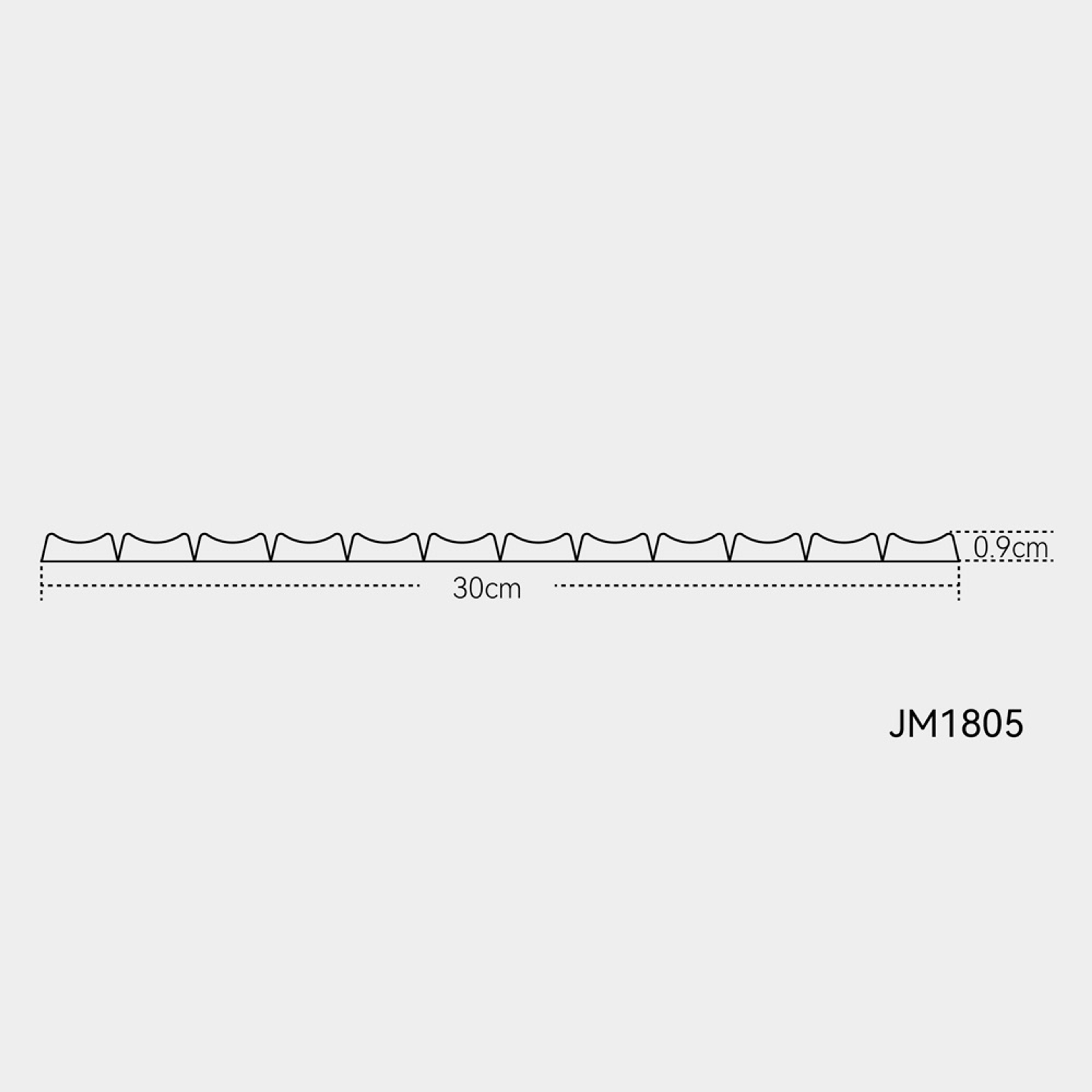 INTCO JM1805 MDF Flexible Panel, MDF&PET, 2400X300X9mm (view 4)