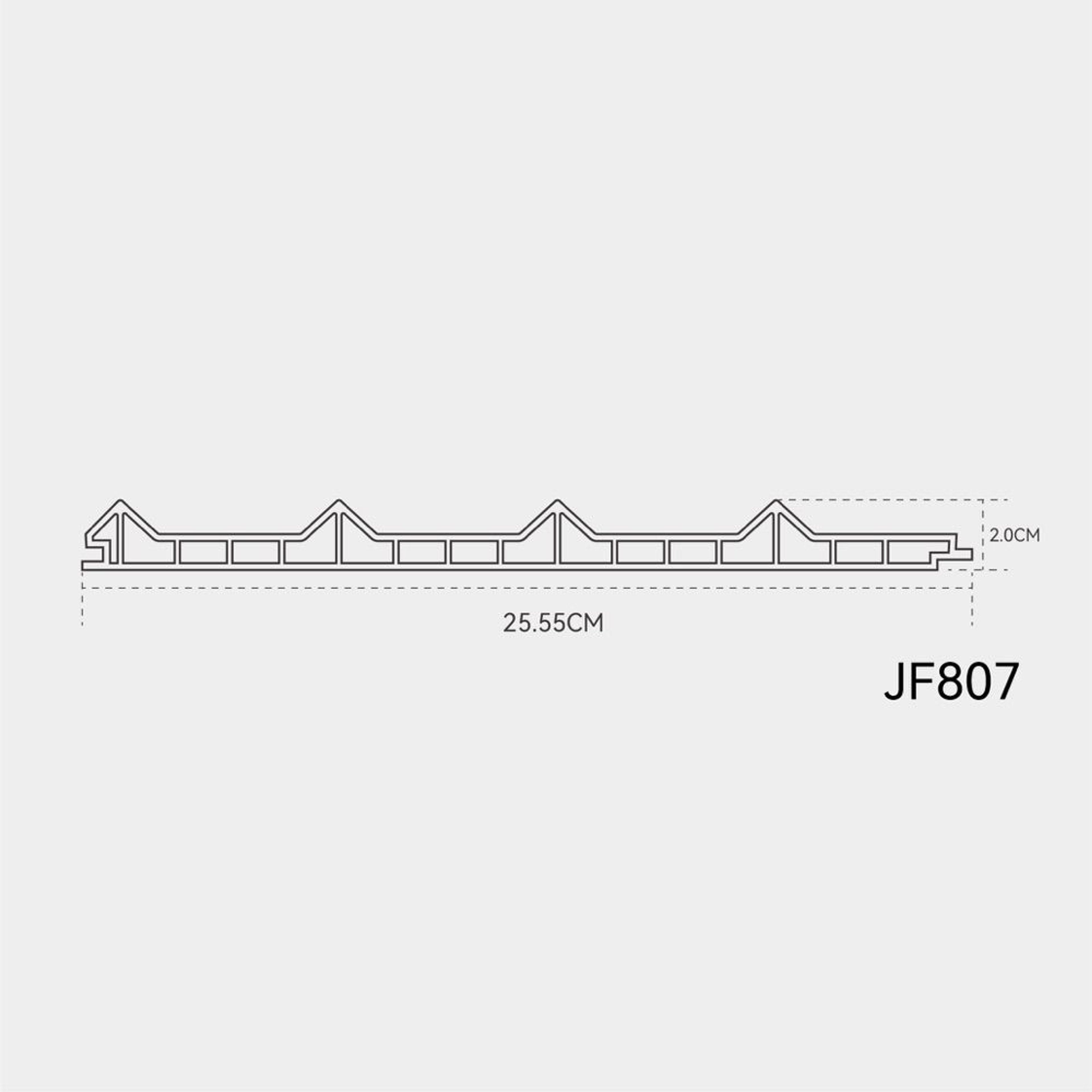 INTCO JF807 WPC Wall Panel, WPC, 2900X255.5X20X250mm (view 4)