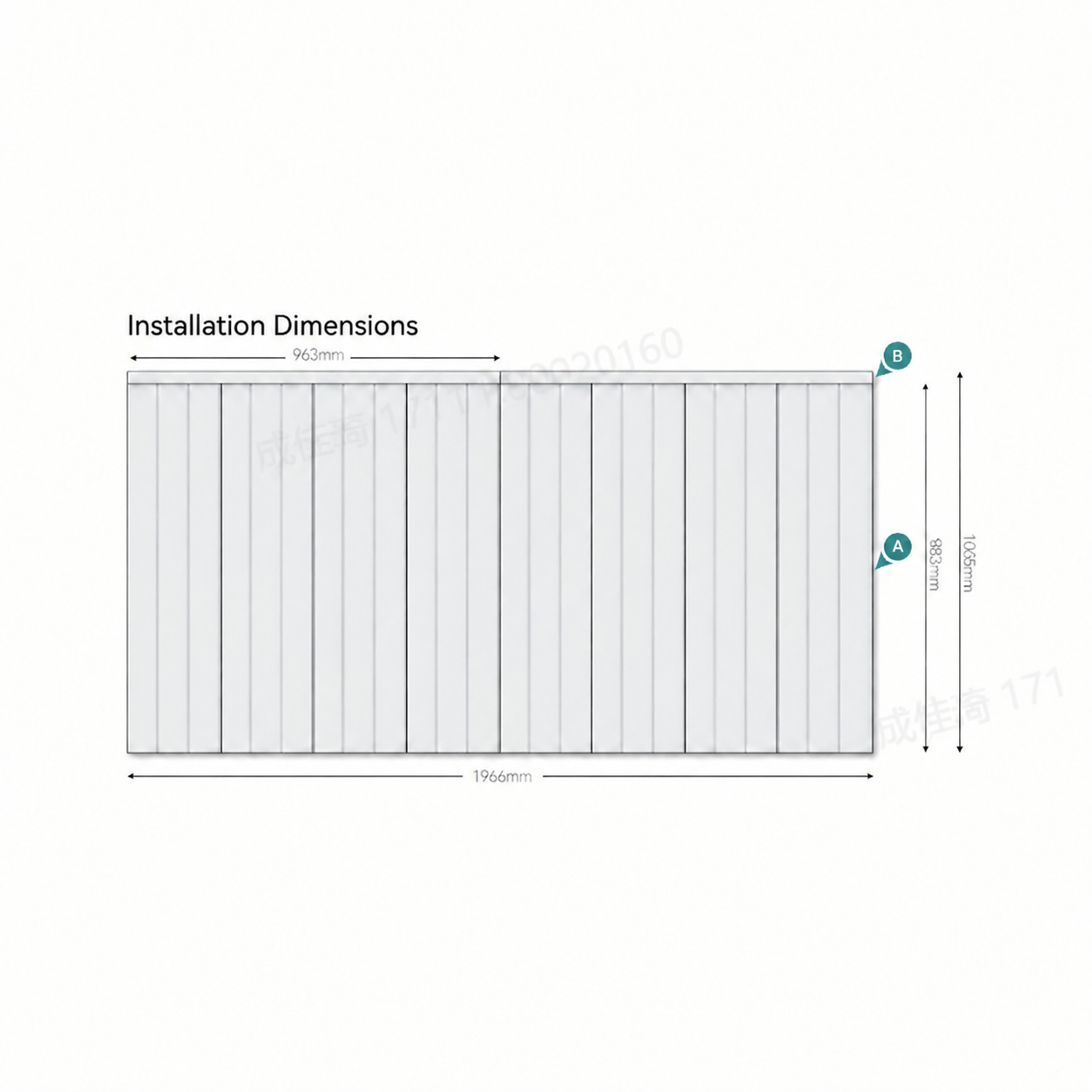 INTCO JC1820-2589 PURE STRIPE PS Wall Panel Kit, PS (view 3)