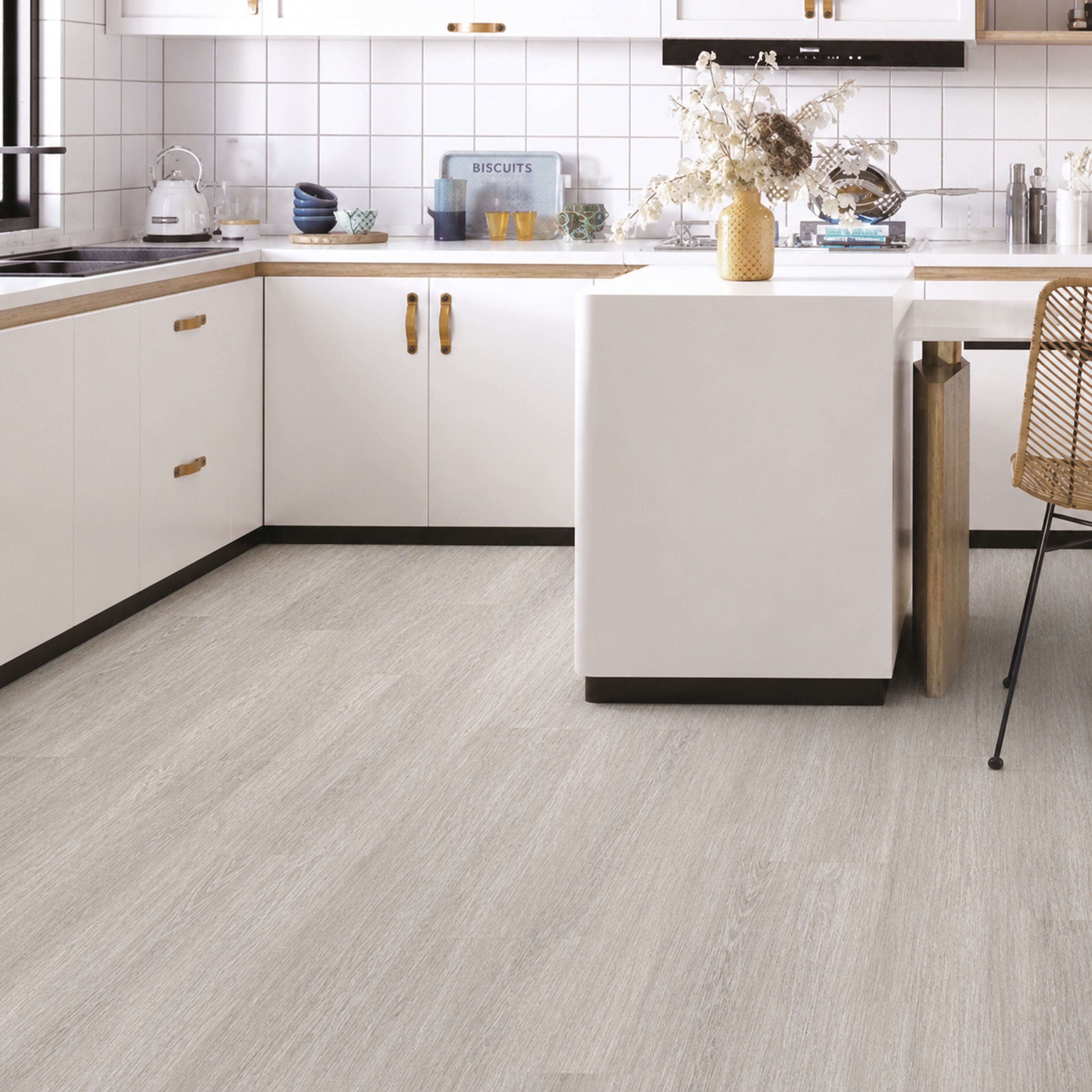 INTCO White Elm SPC Flooring, SPC, 1200X230X4mm，1200X180X3mm，450X450X4mm (view 2)