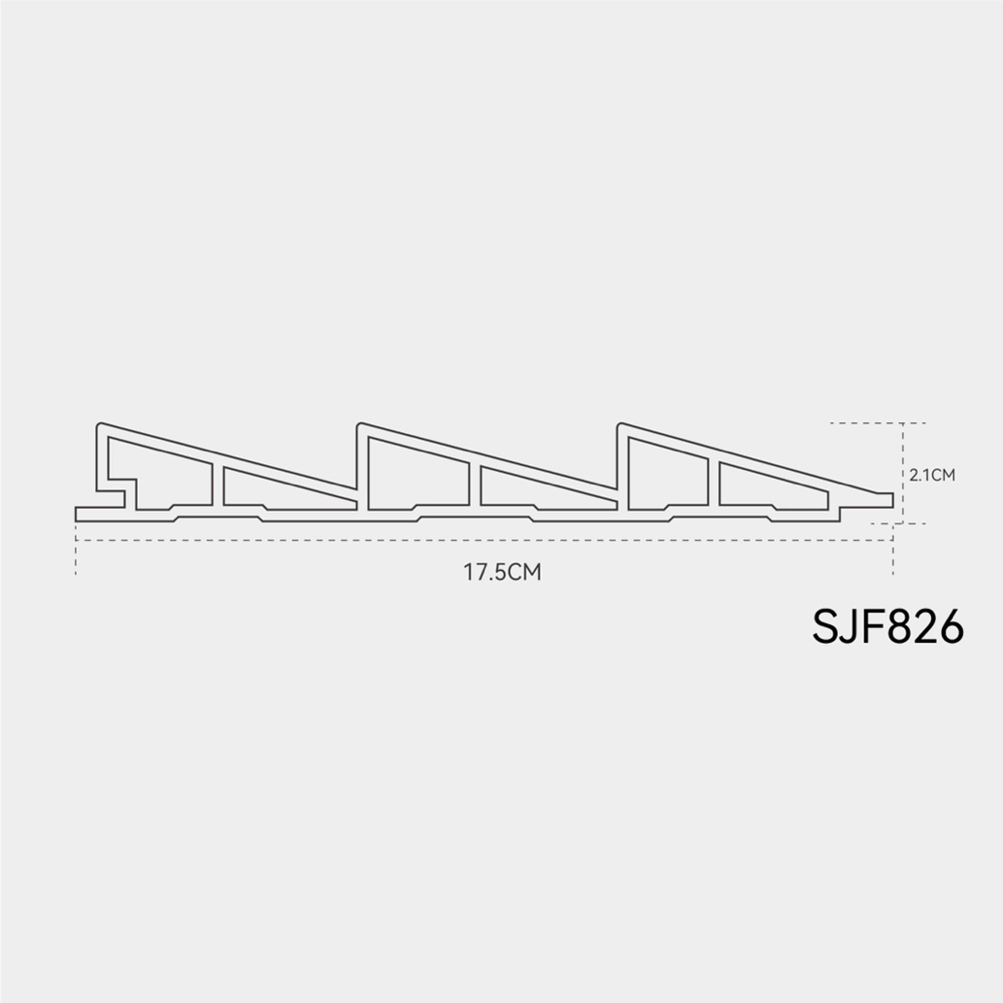 INTCO SJF826 WPC Wall Panel, WPC, 2900X175X21mm (view 4)