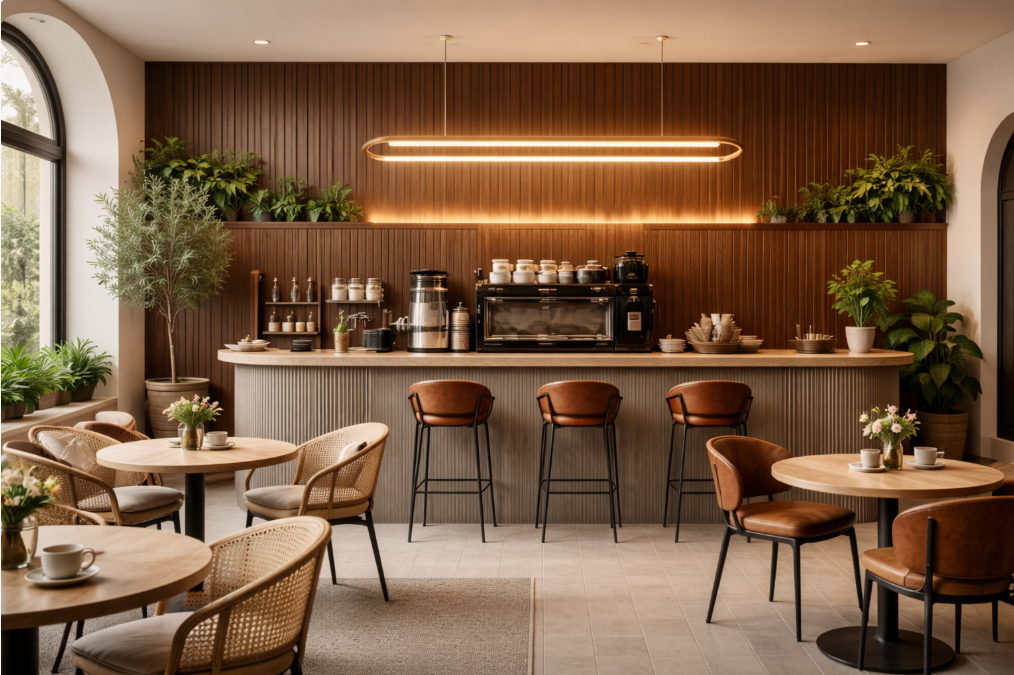 Commercial Spaces with WPC Wall Panels
