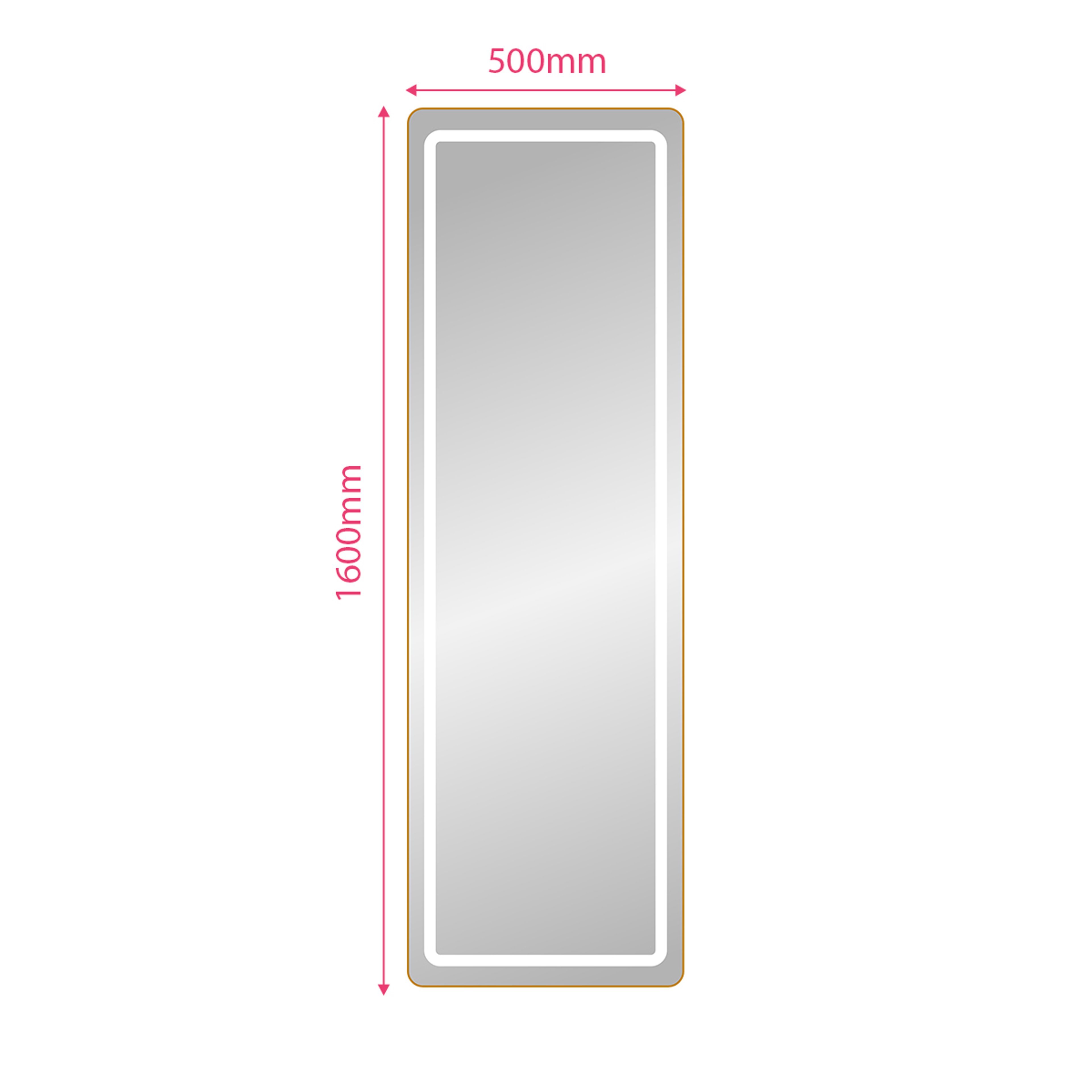 INTCO 470682 LED Mirror, Aluminium, 500*1600mm (view 3)