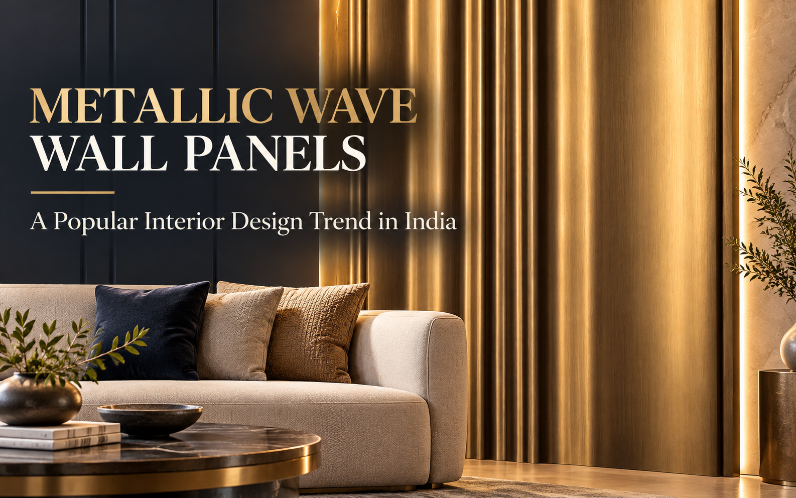 Metallic Wave Wall Panels: A Popular Interior Design Trend in India
