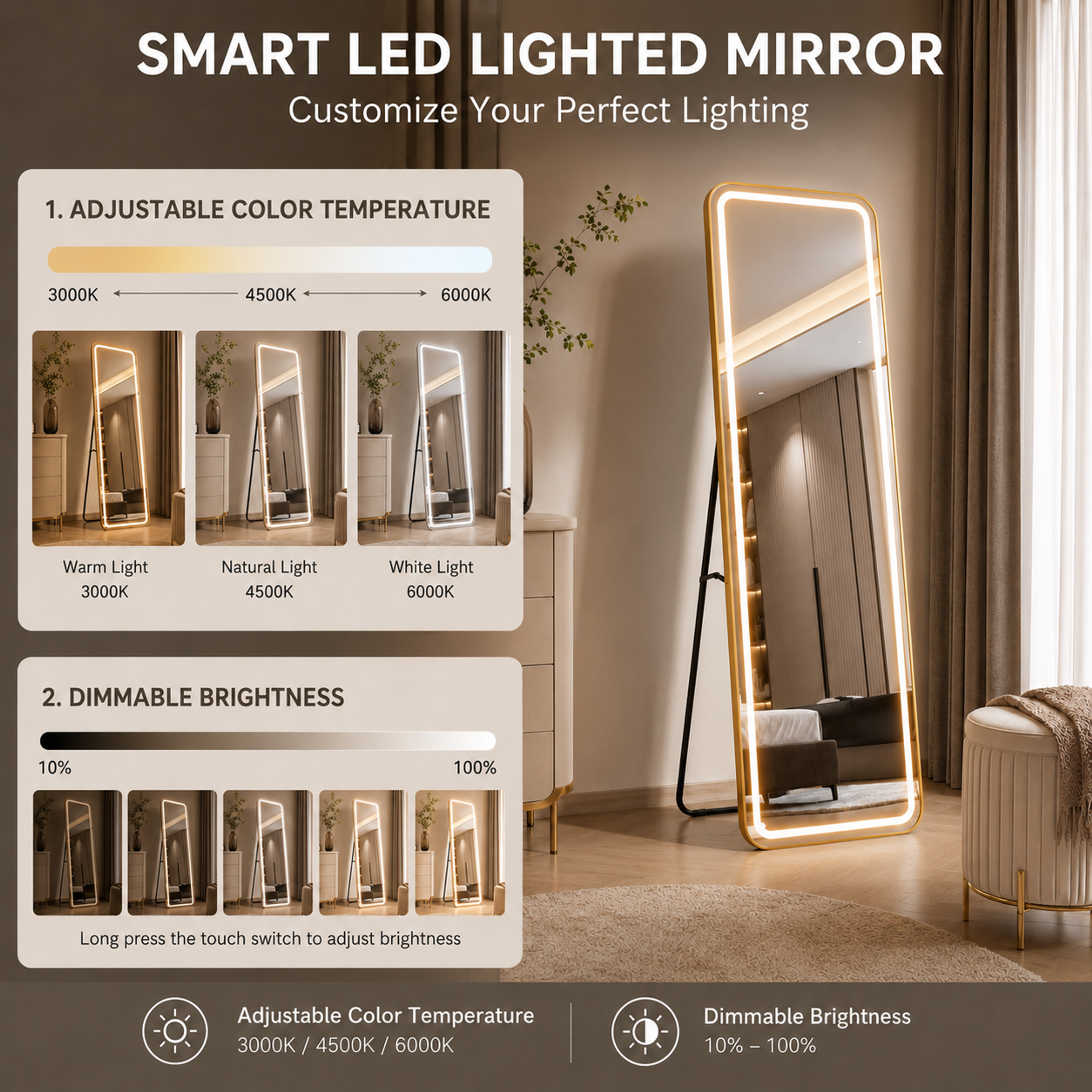 INTCO 470682 LED Mirror, Aluminium, 500*1600mm (view 4)