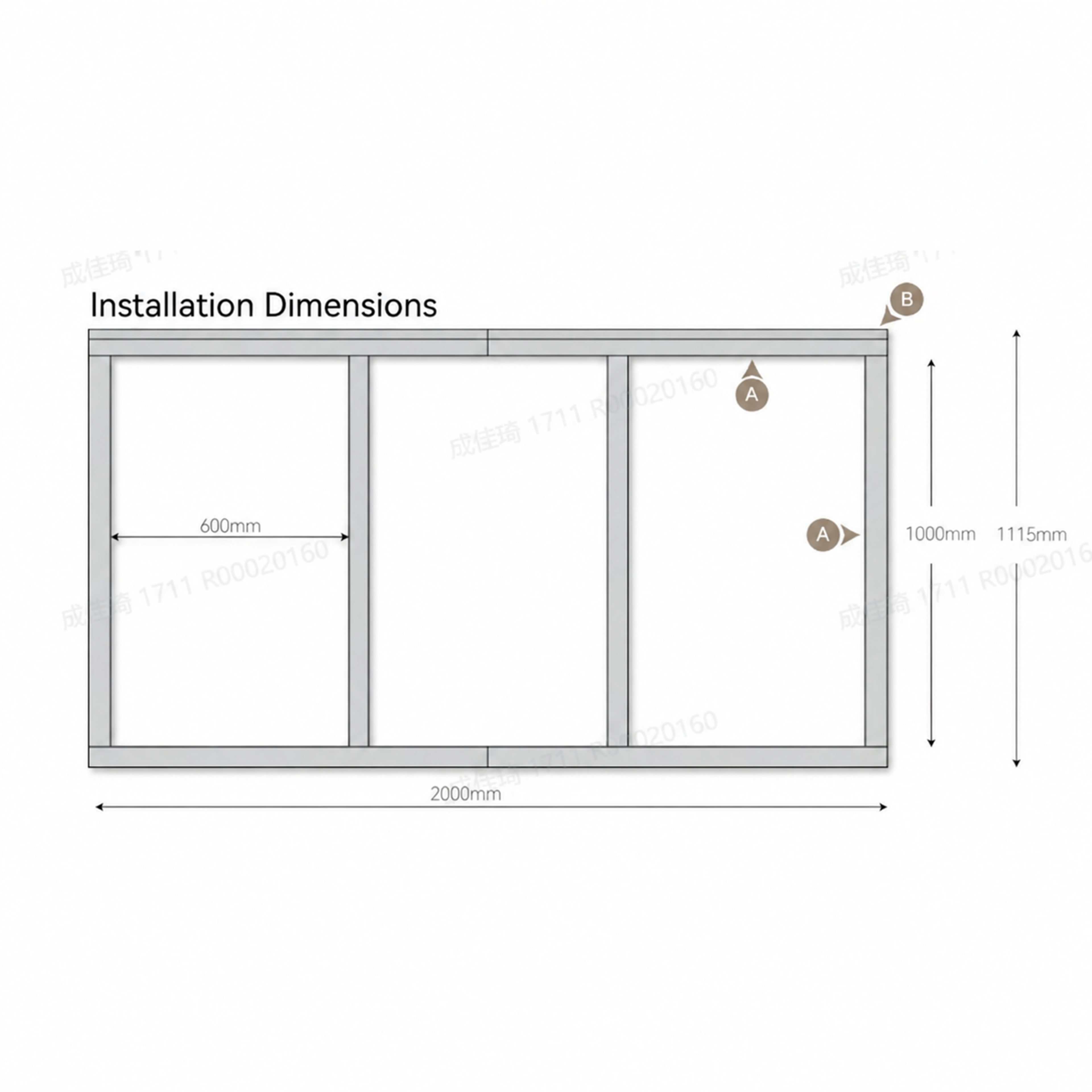 INTCO JC64-209 MODERN FORM PS Wall Panel Kit, PS (view 3)