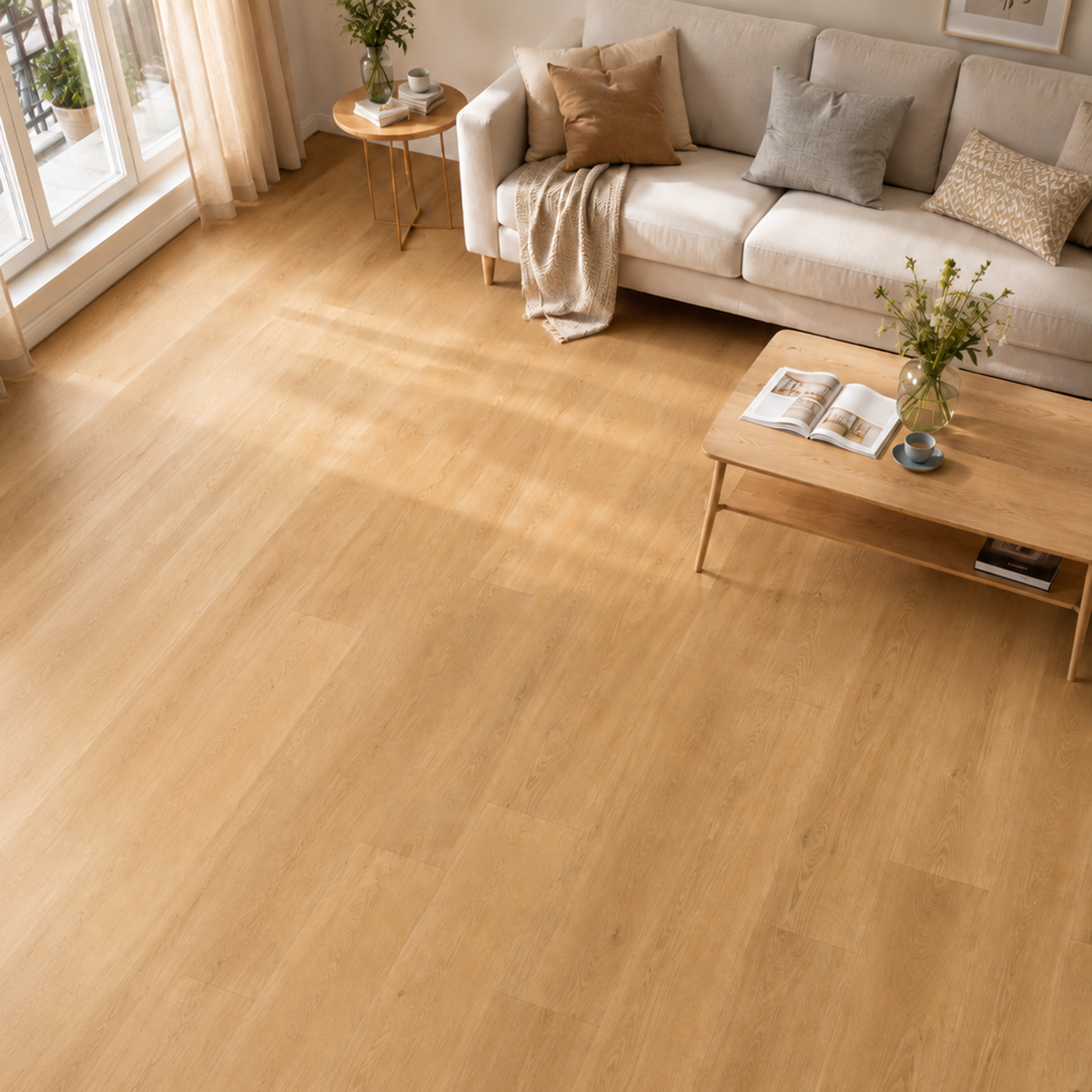 INTCO JSF50-BP004-WY294 Oak Wood-Grain SPC Flooring, SPC, 1220x182x5mm (view 3)