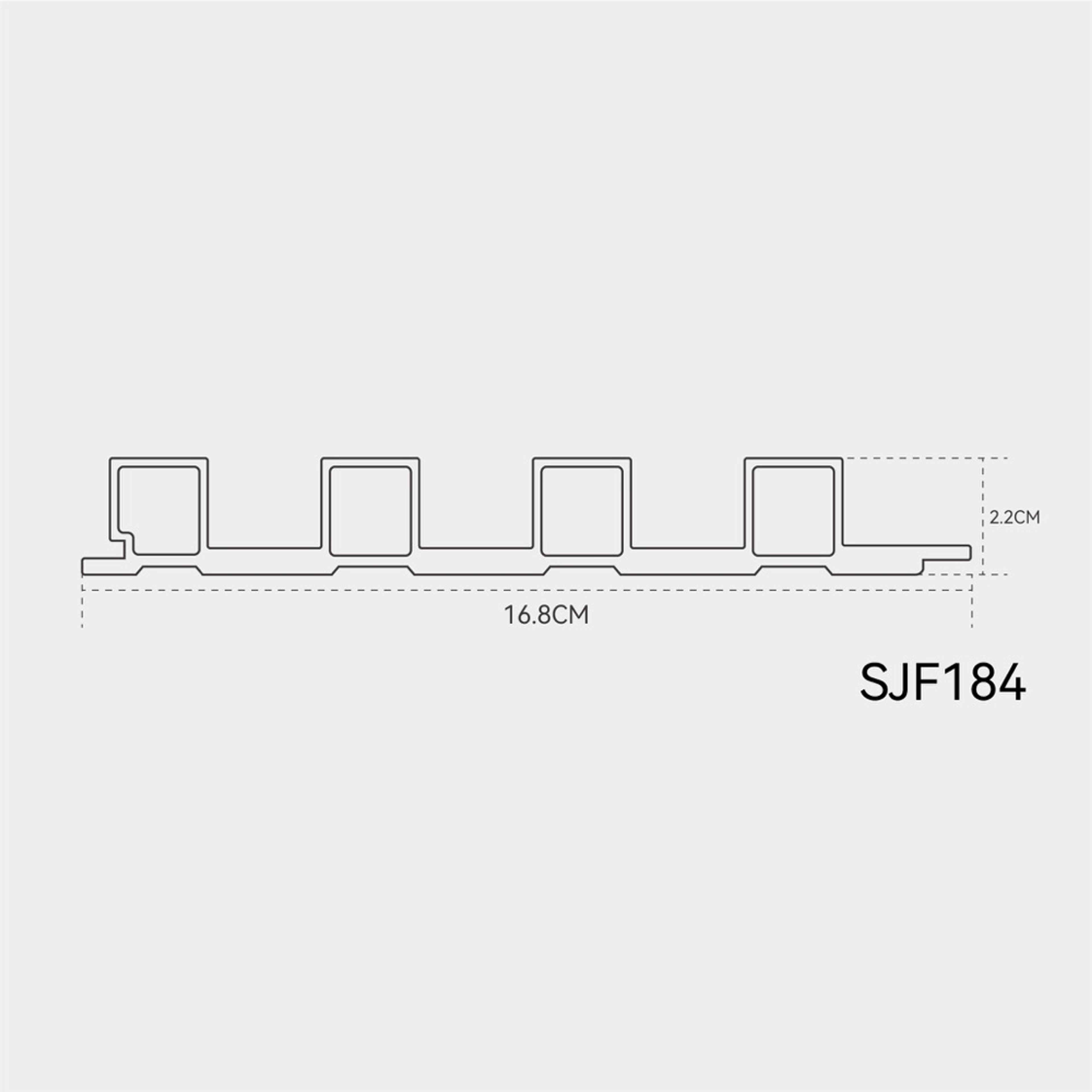 INTCO SJF184 WPC Wall Panel, WPC, 2900X168X22mm (view 4)