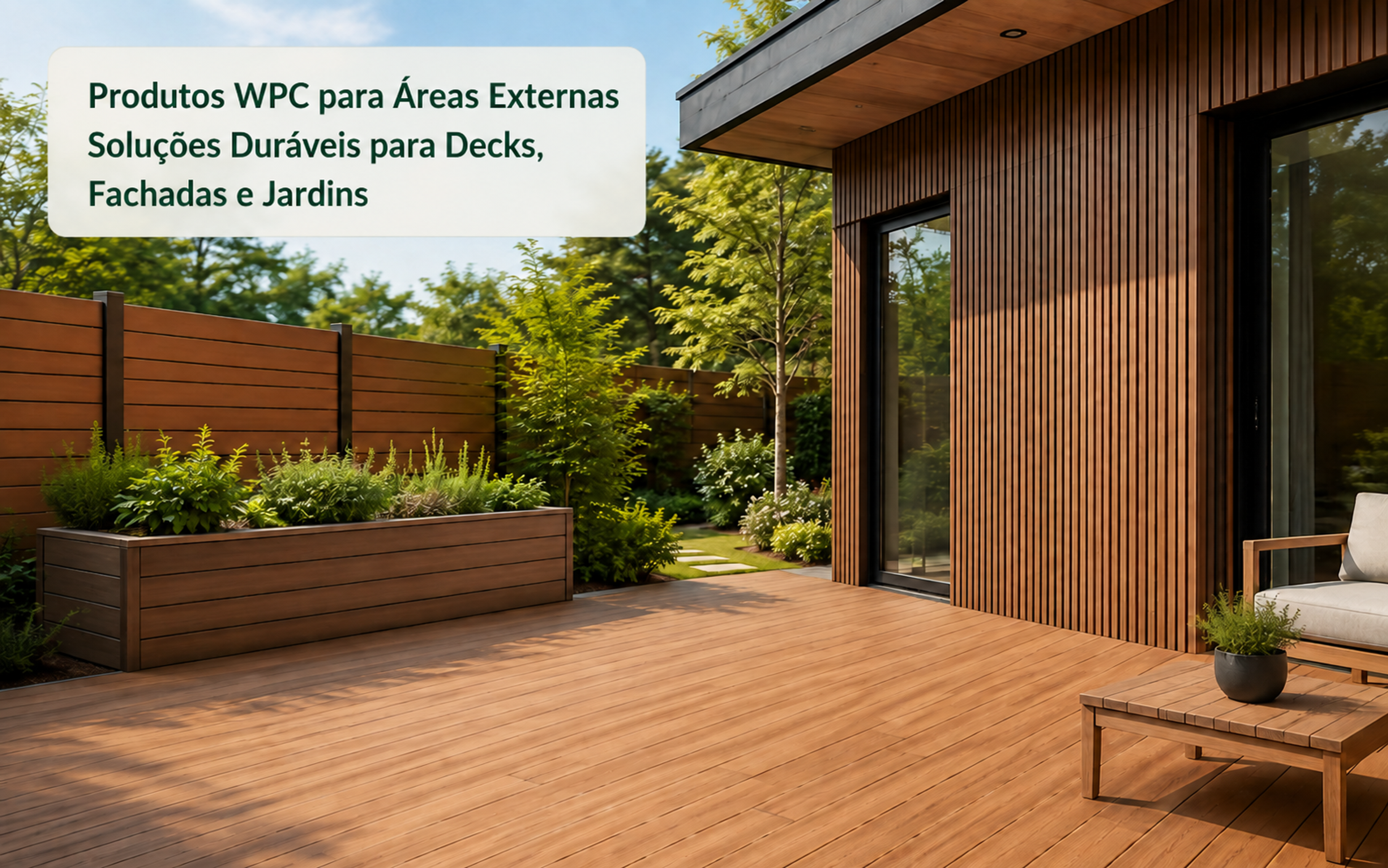 Produtos WPC para Áreas Externas: Decks, Fachadas e Jardins