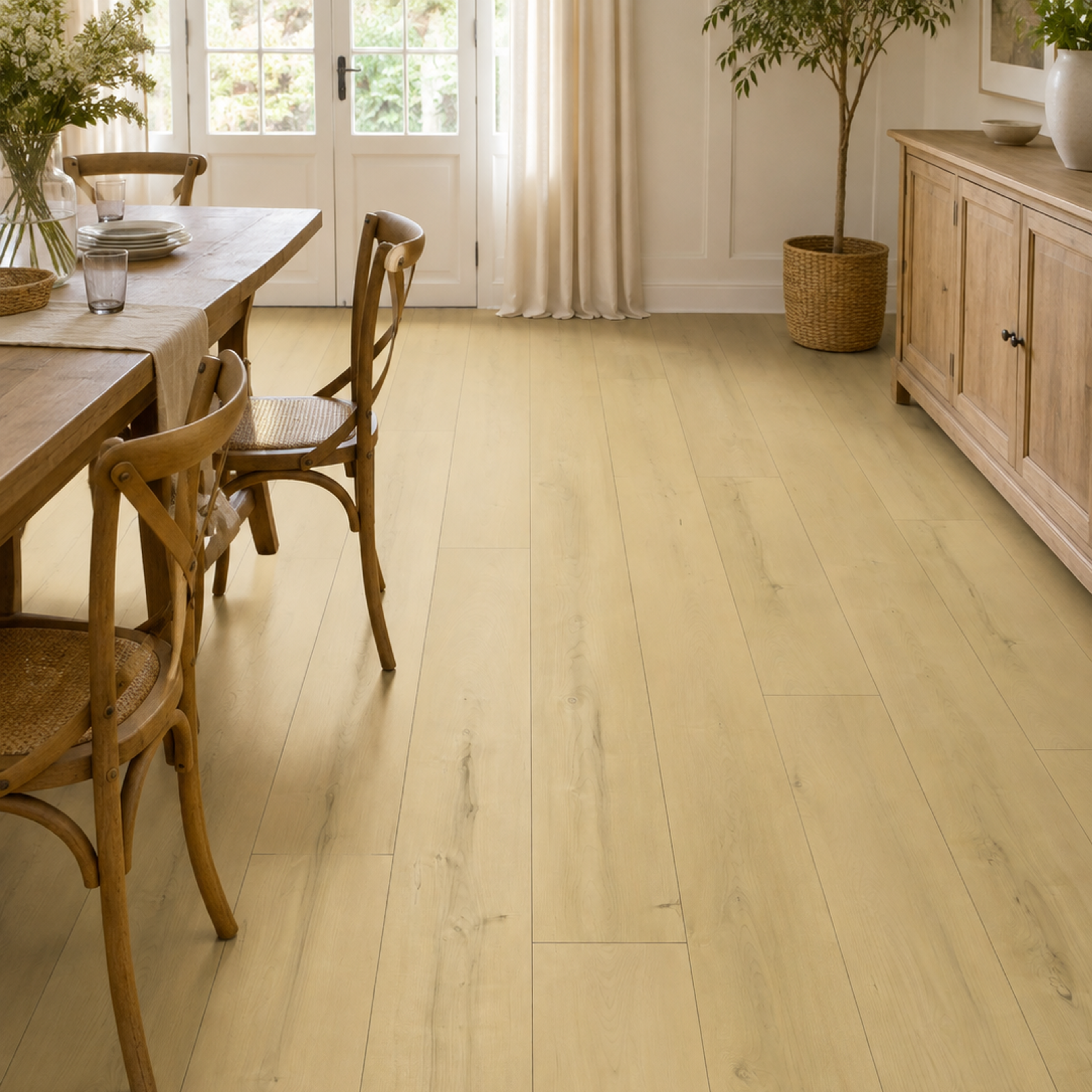 INTCO JSF50-BP004-WY300 Soft Maple Wood-Grain SPC Flooring, SPC, 1220x182x5mm (view 3)