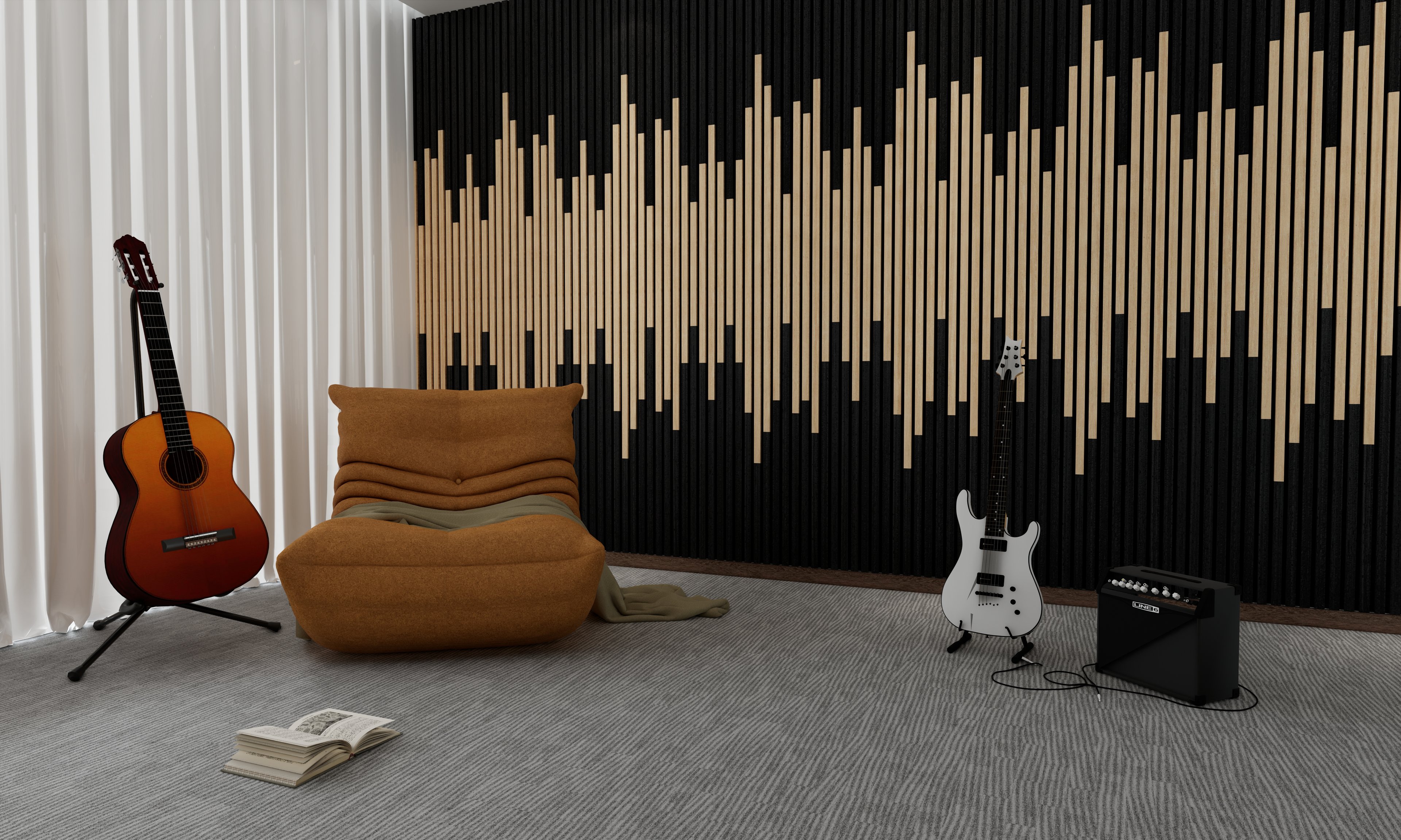 INTCO MA0045 MDF Acoustic Panel, MDF&PET, 2400X600X18mm (view 3)
