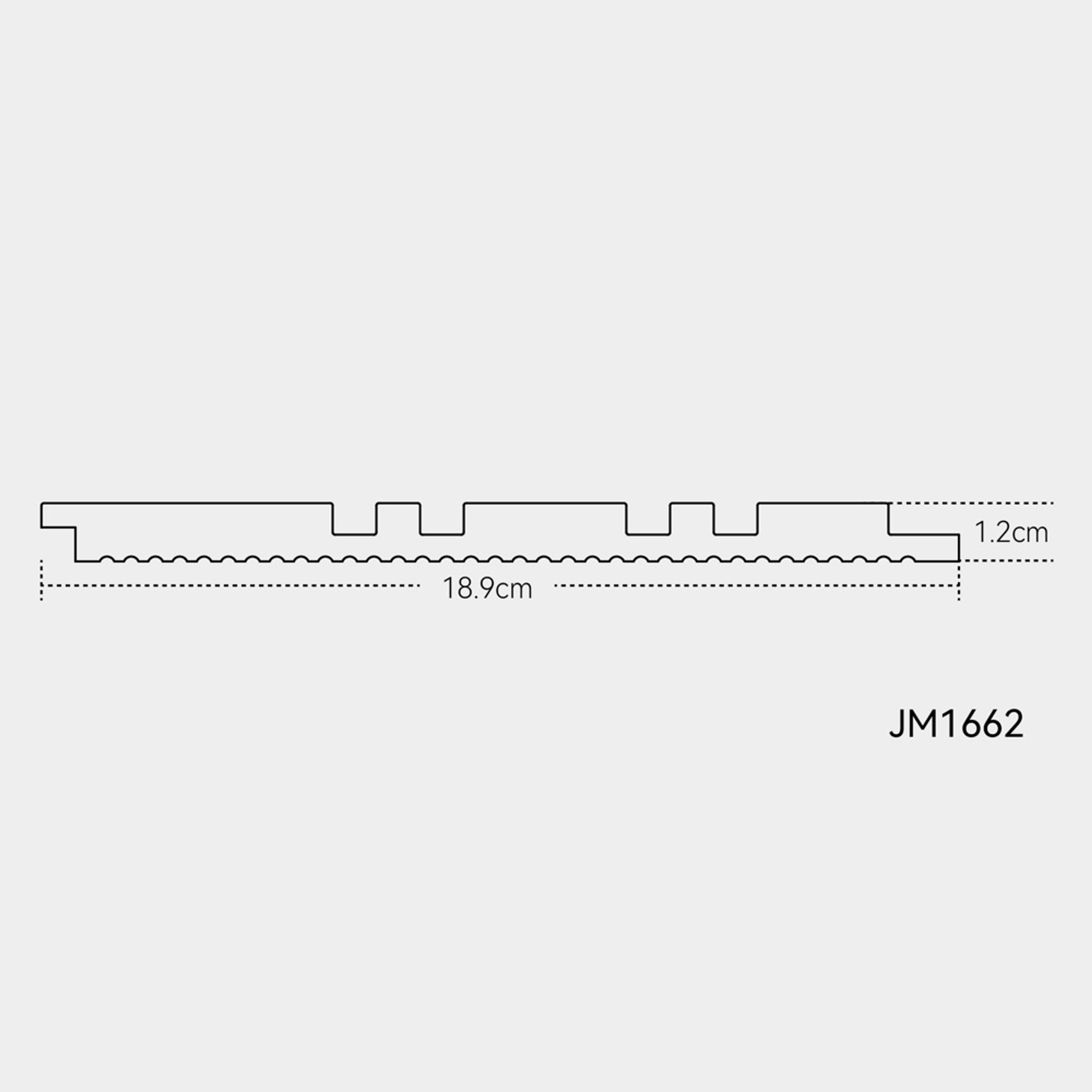 INTCO JM1662 MDF 3D Wall Panel, MDF&PET, 2400X189X12mm (view 4)