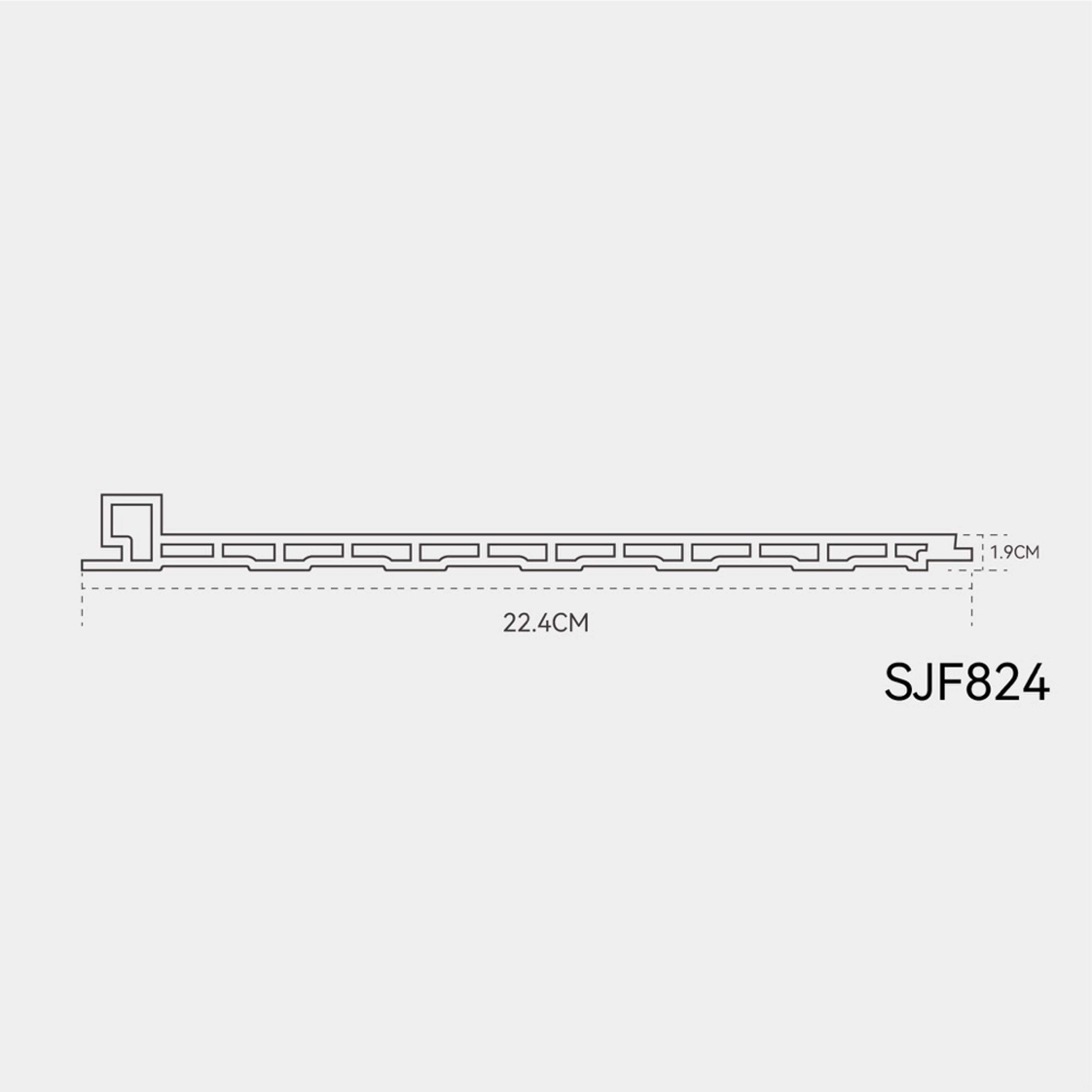 INTCO SJF824 WPC Wall Panel, WPC, 2900X224X19mm (view 4)