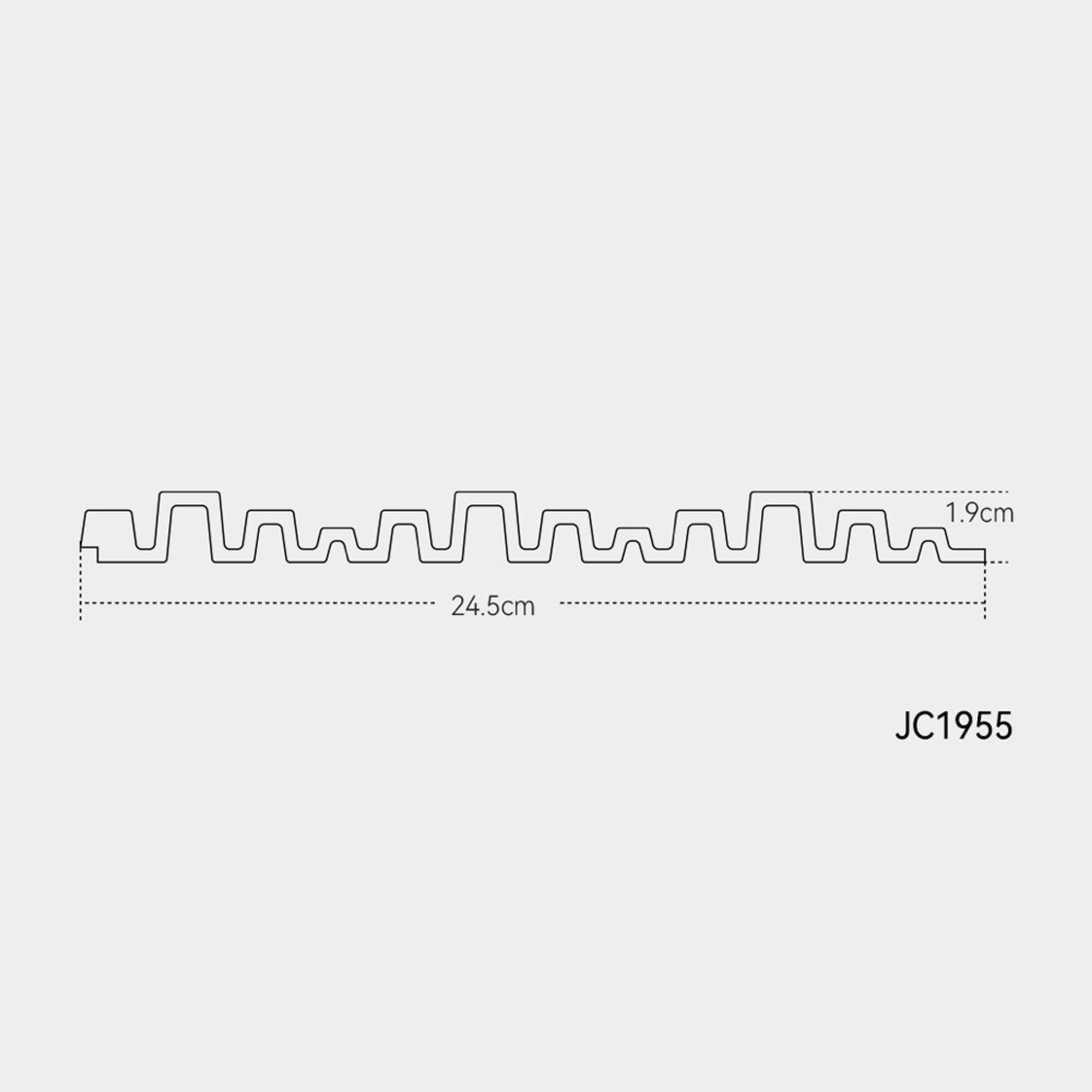 INTCO JC1955 PS Wall Panel, PS, 2900X245X19mm (view 4)