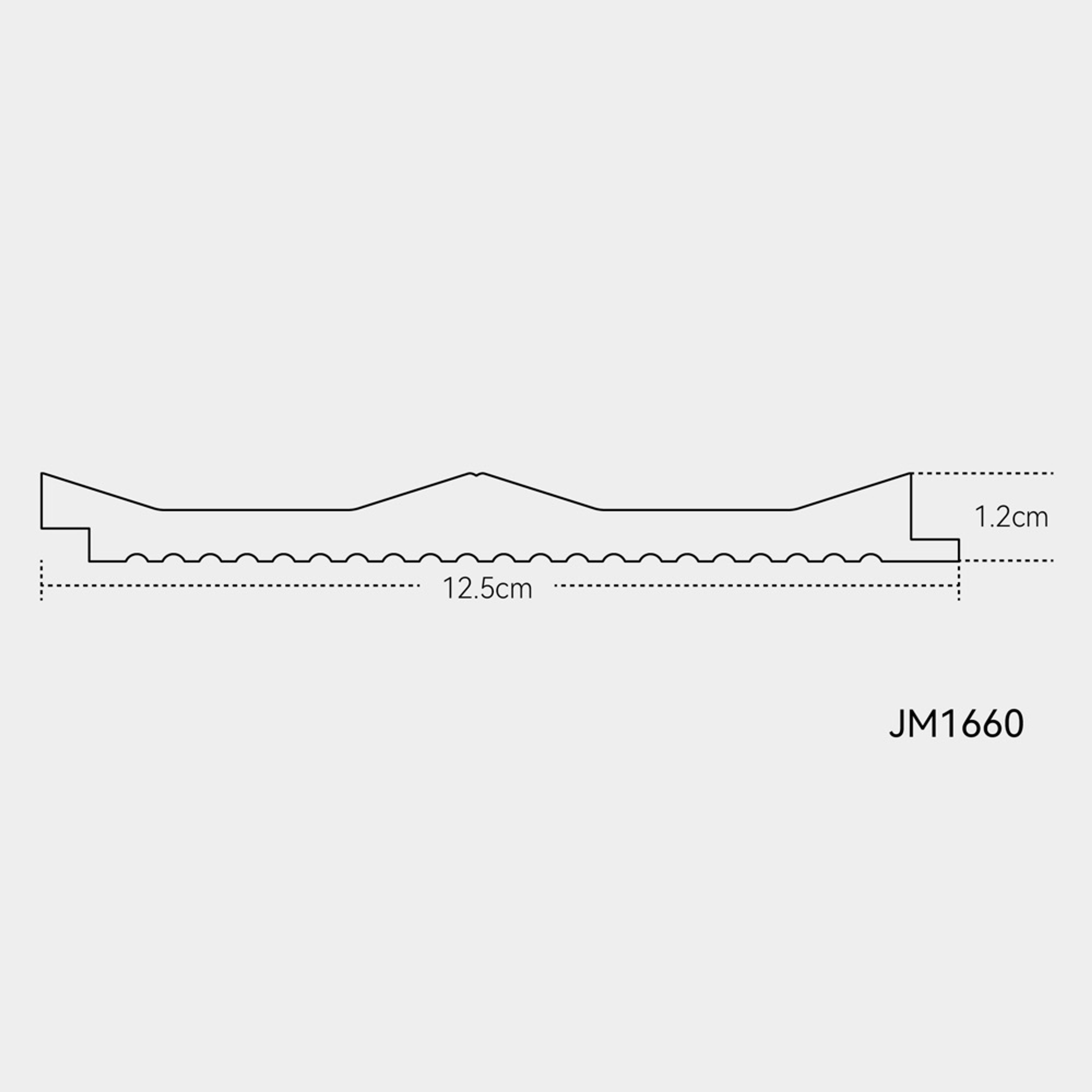 INTCO JM1660 MDF 3D Wall Panel, MDF&PET, 2400X125X12mm (view 4)