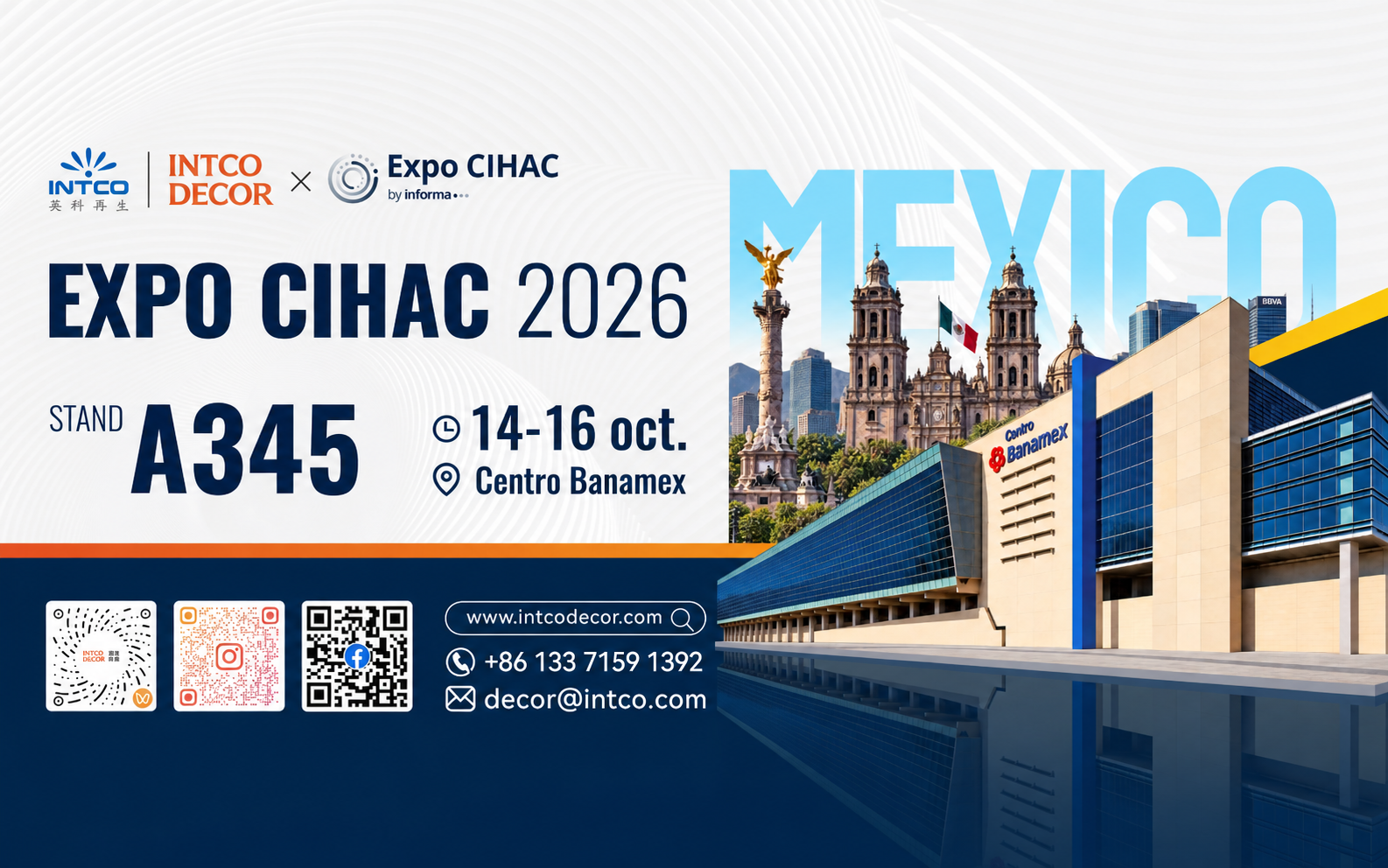 Meet INTCO DECOR at Expo CIHAC 2026 in Mexico City
