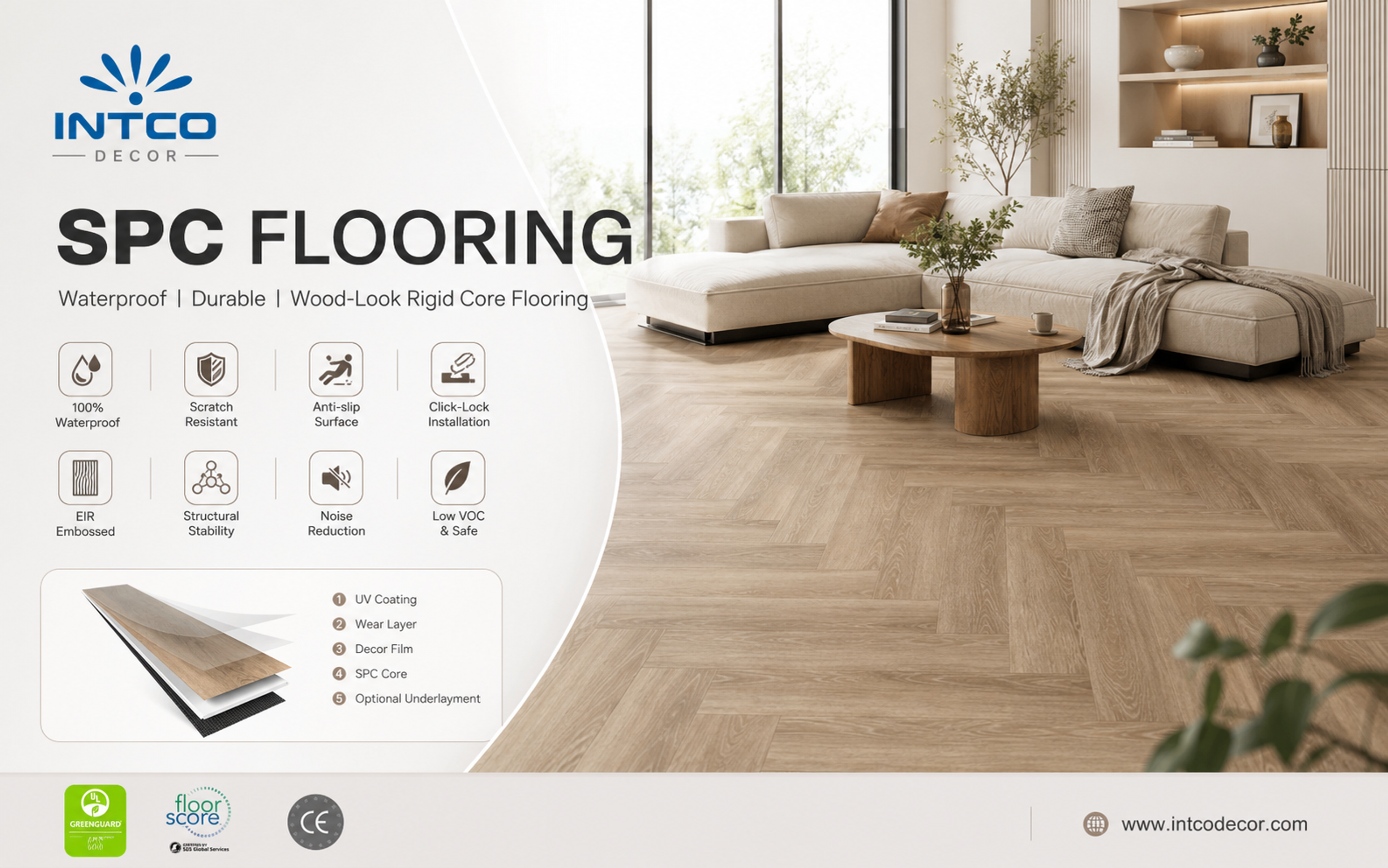 SPC Flooring: A Durable Wood-Look Waterproof Flooring Solution for Modern Homes and Commercial Spaces