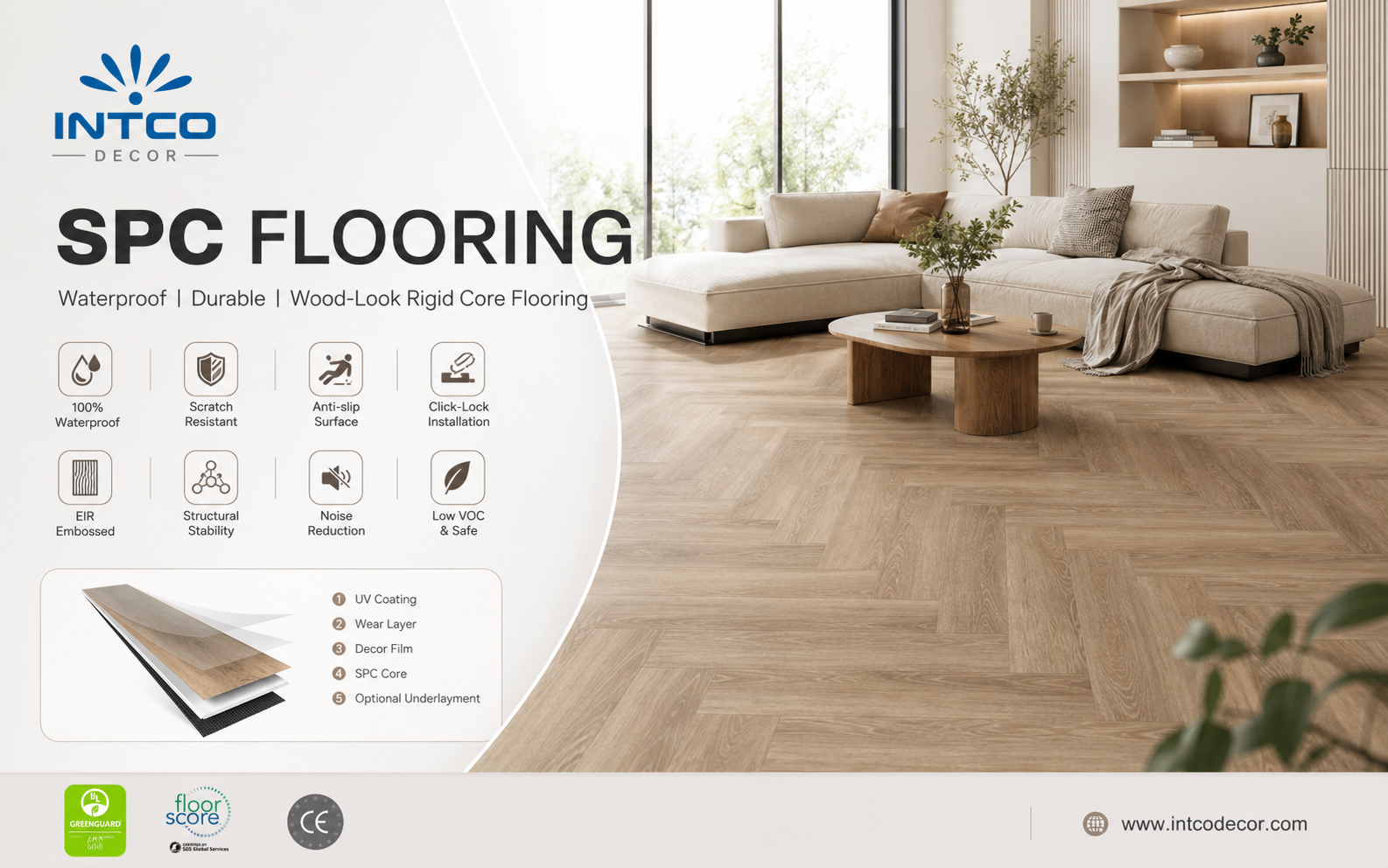 SPC Flooring: A Durable Wood-Look Waterproof Flooring Solution for Modern Homes and Commercial Spaces