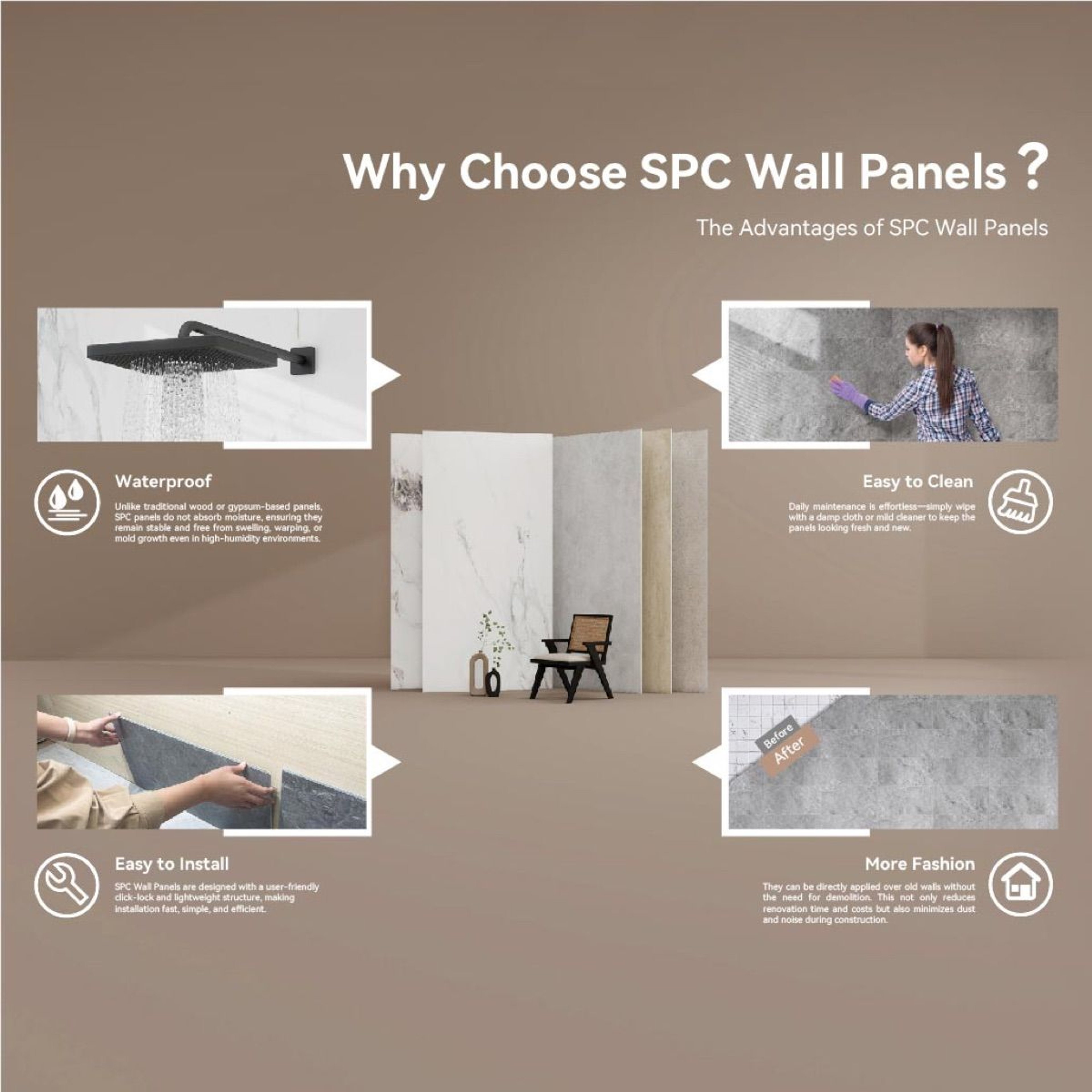 Cutting SPC Wall Panel 4