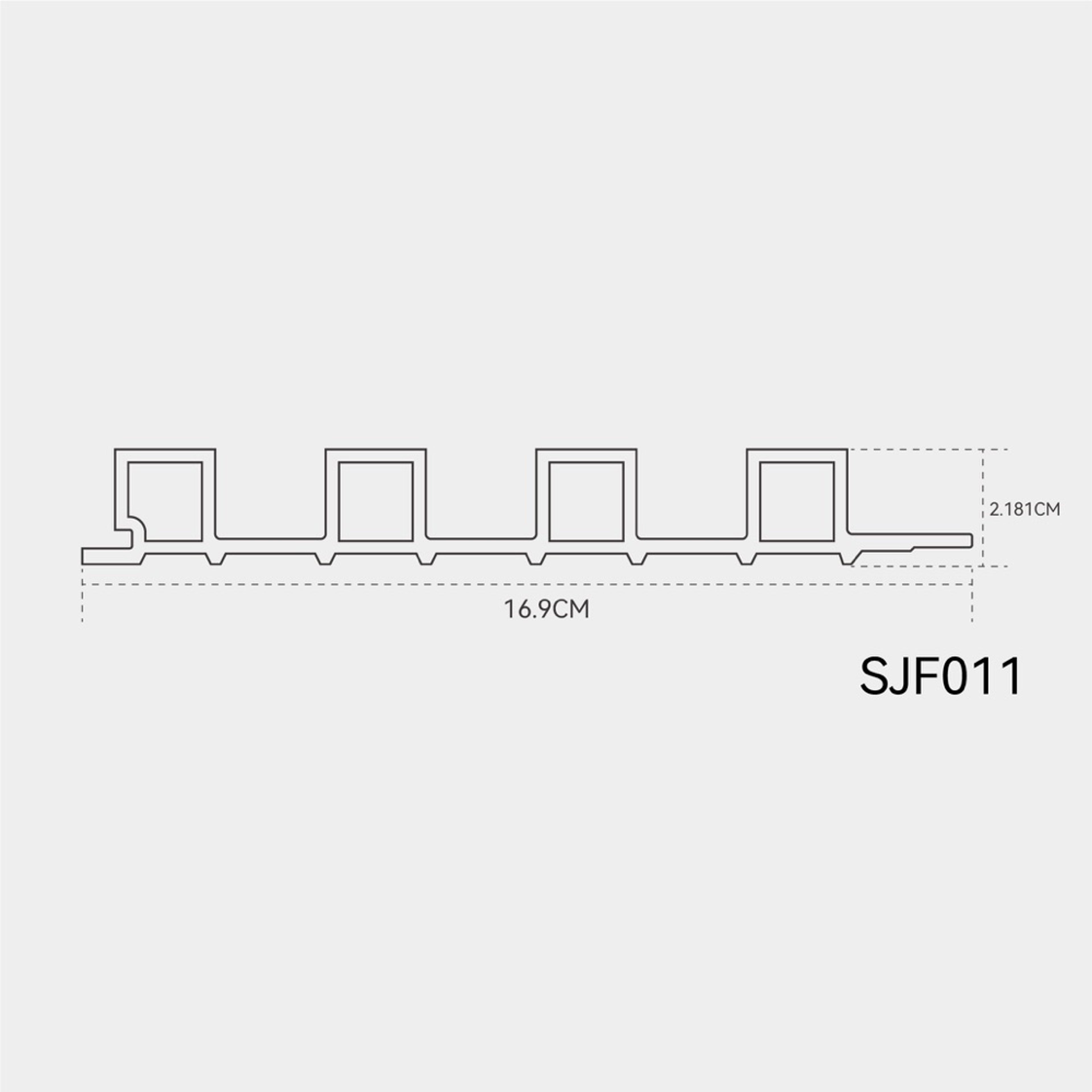 INTCO SJF011 WPC Wall Panel, WPC, 2900X169X21.81mm (view 4)