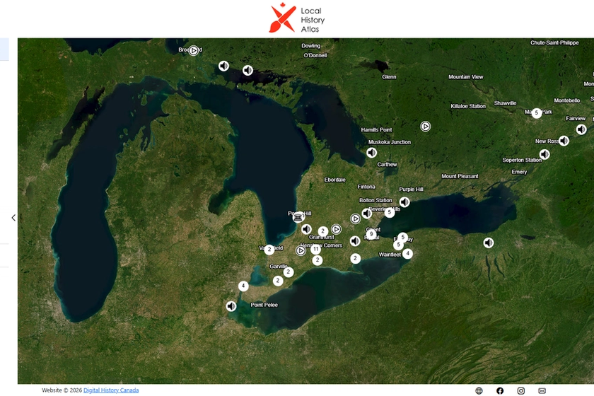 Local History Atlas - interactive map interface
