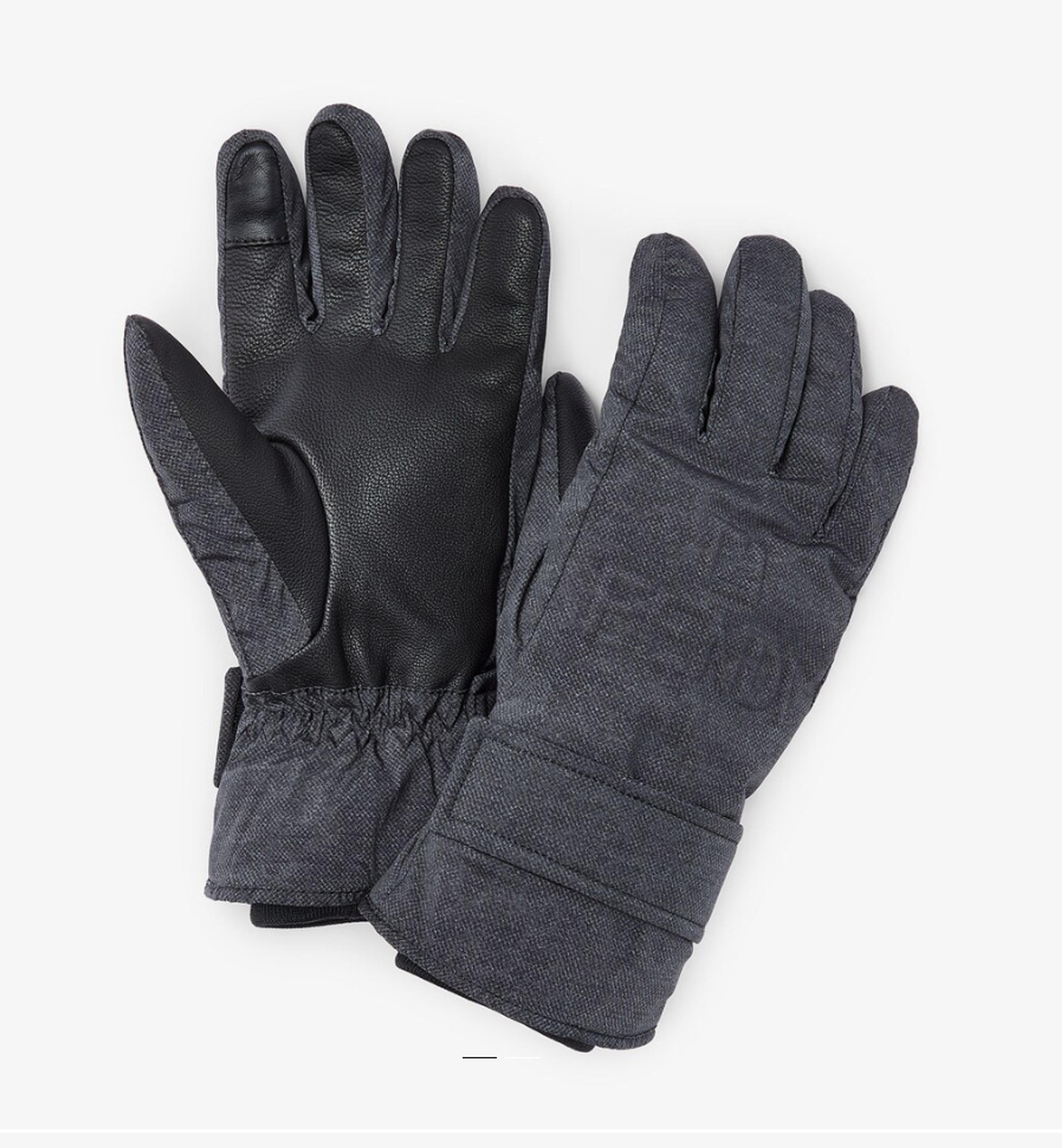 Gray Nylon Ski Gloves by Fendi