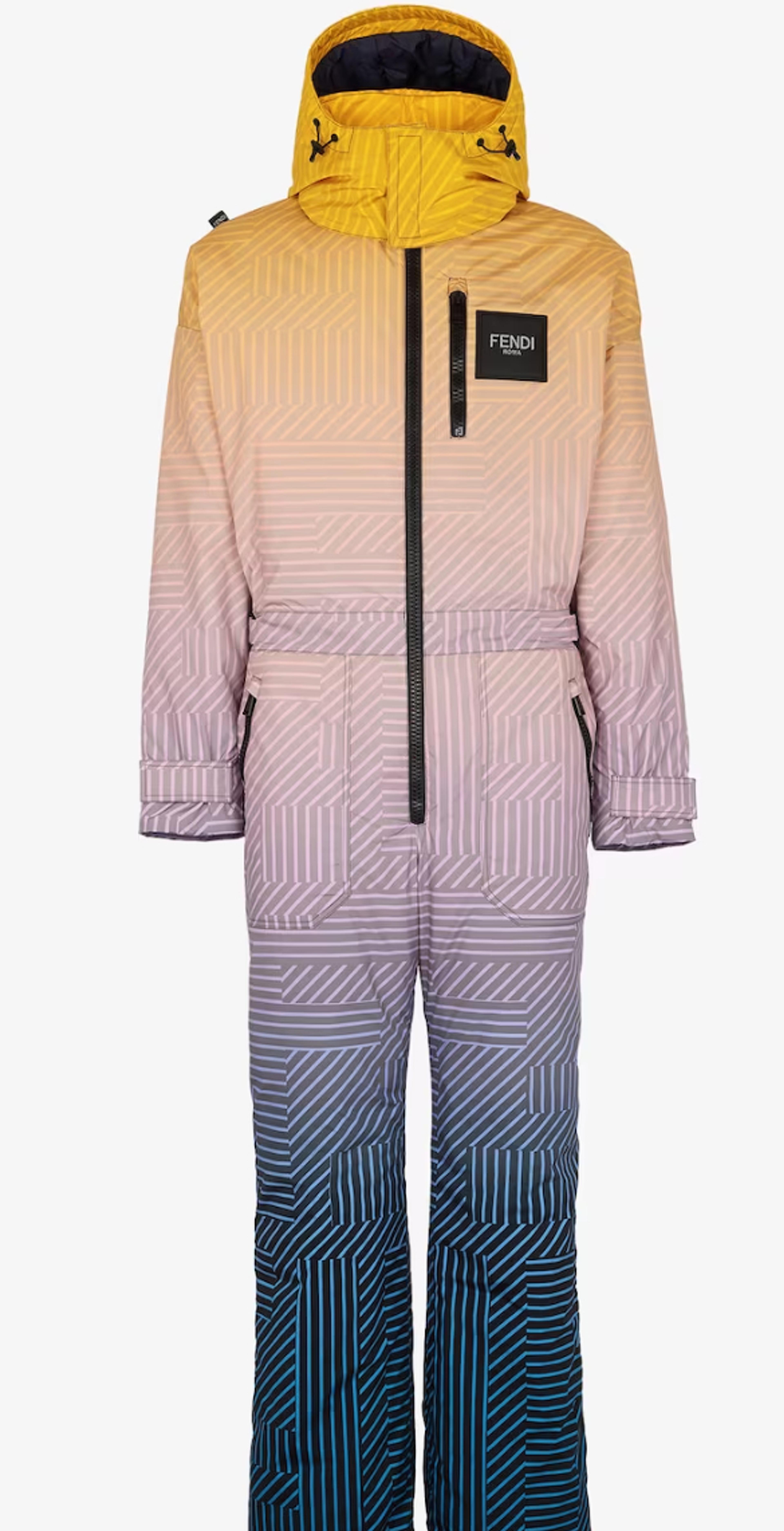 Multicolor Nylon Ski Suit for men