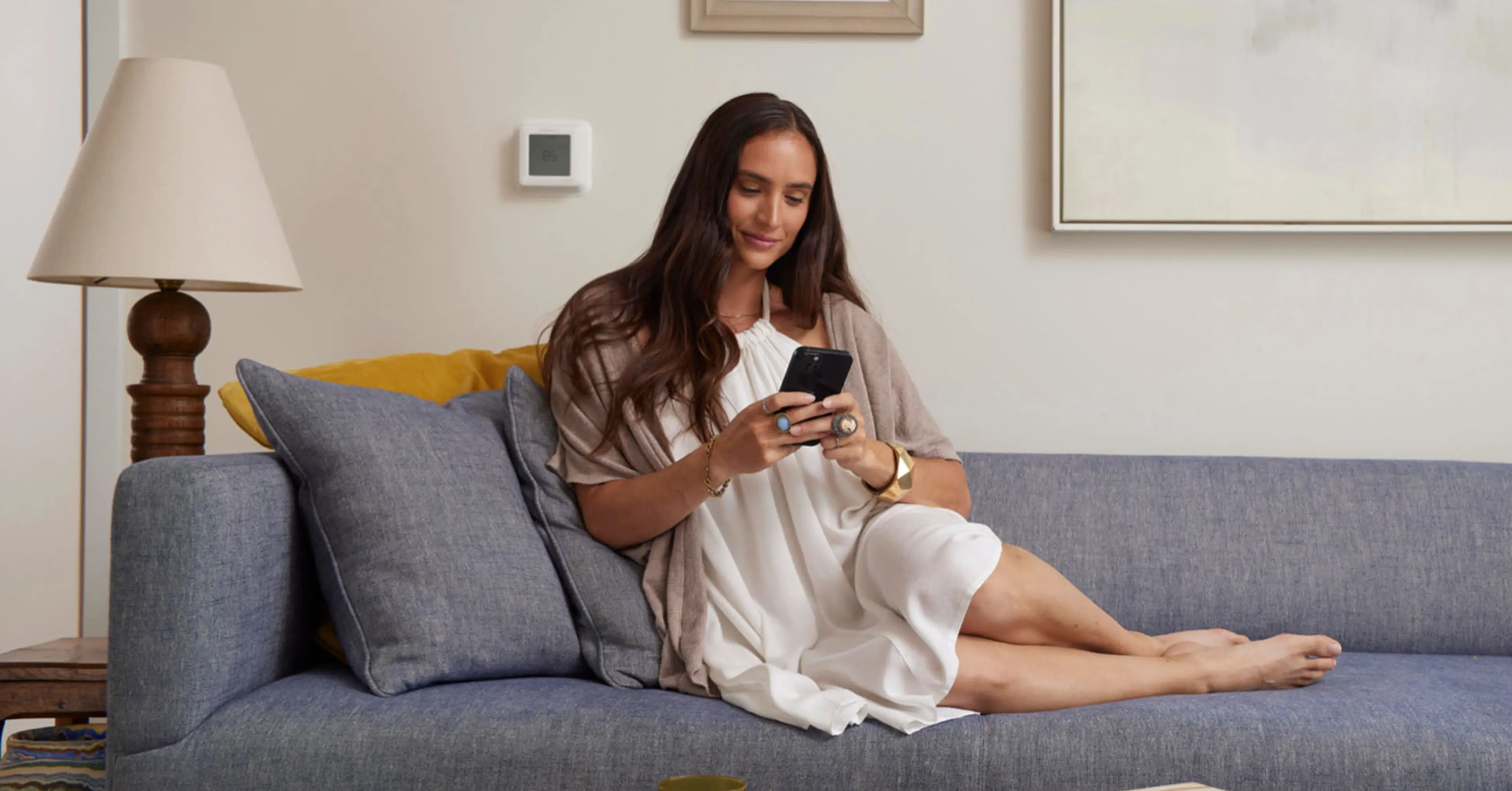 Resident controlling smart home tech from mobile app