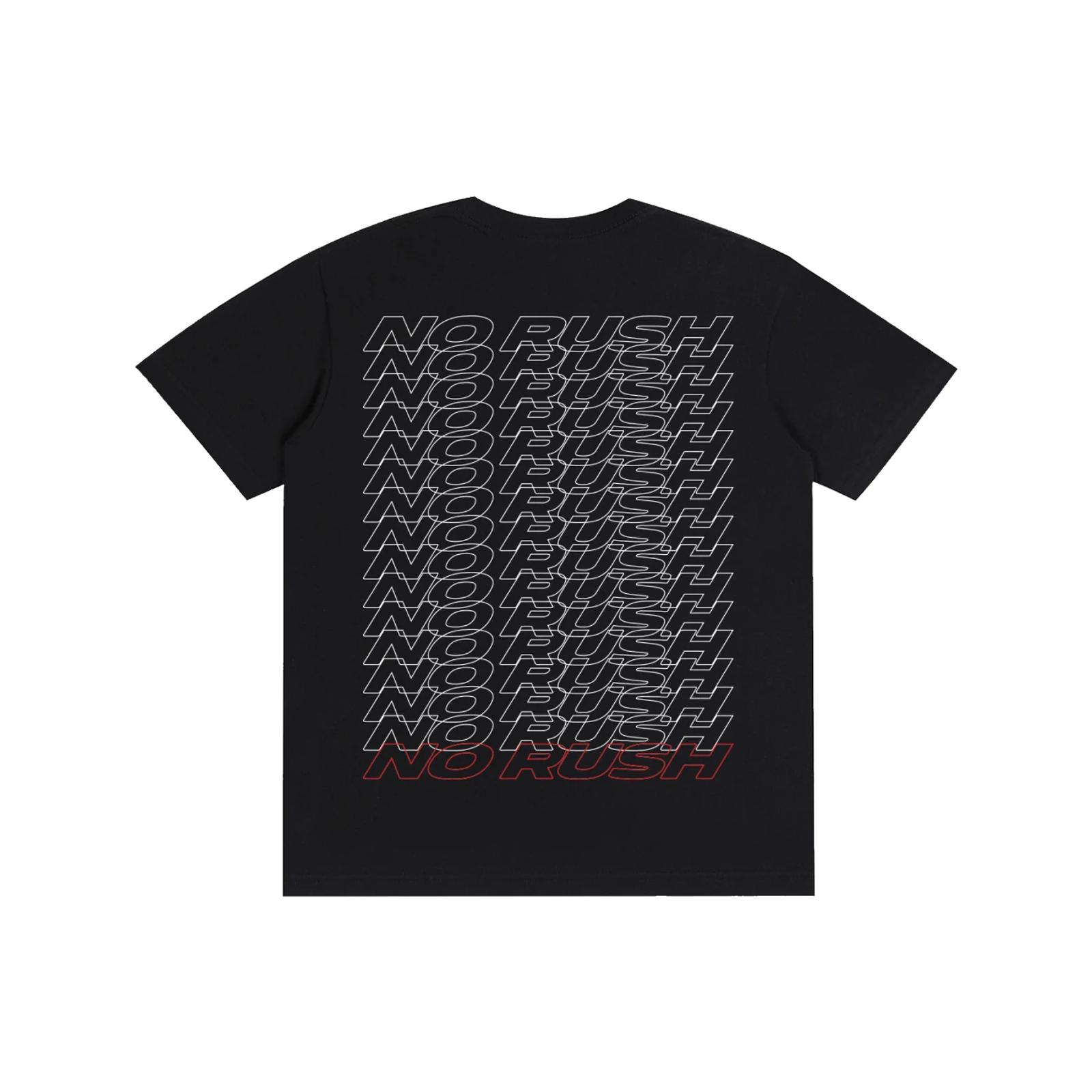 Layered Tee in black, back view